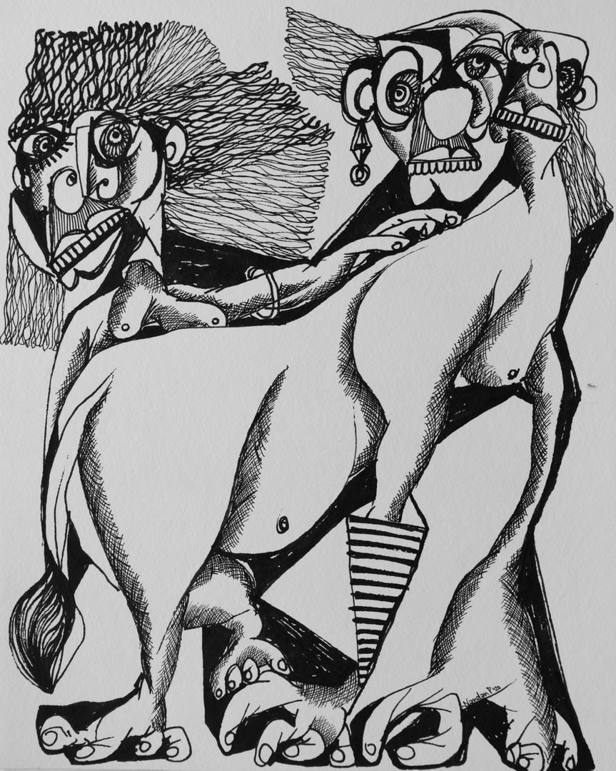 Nandan Purkayastha, Untitled - XVI (Fervent Forms), 2023