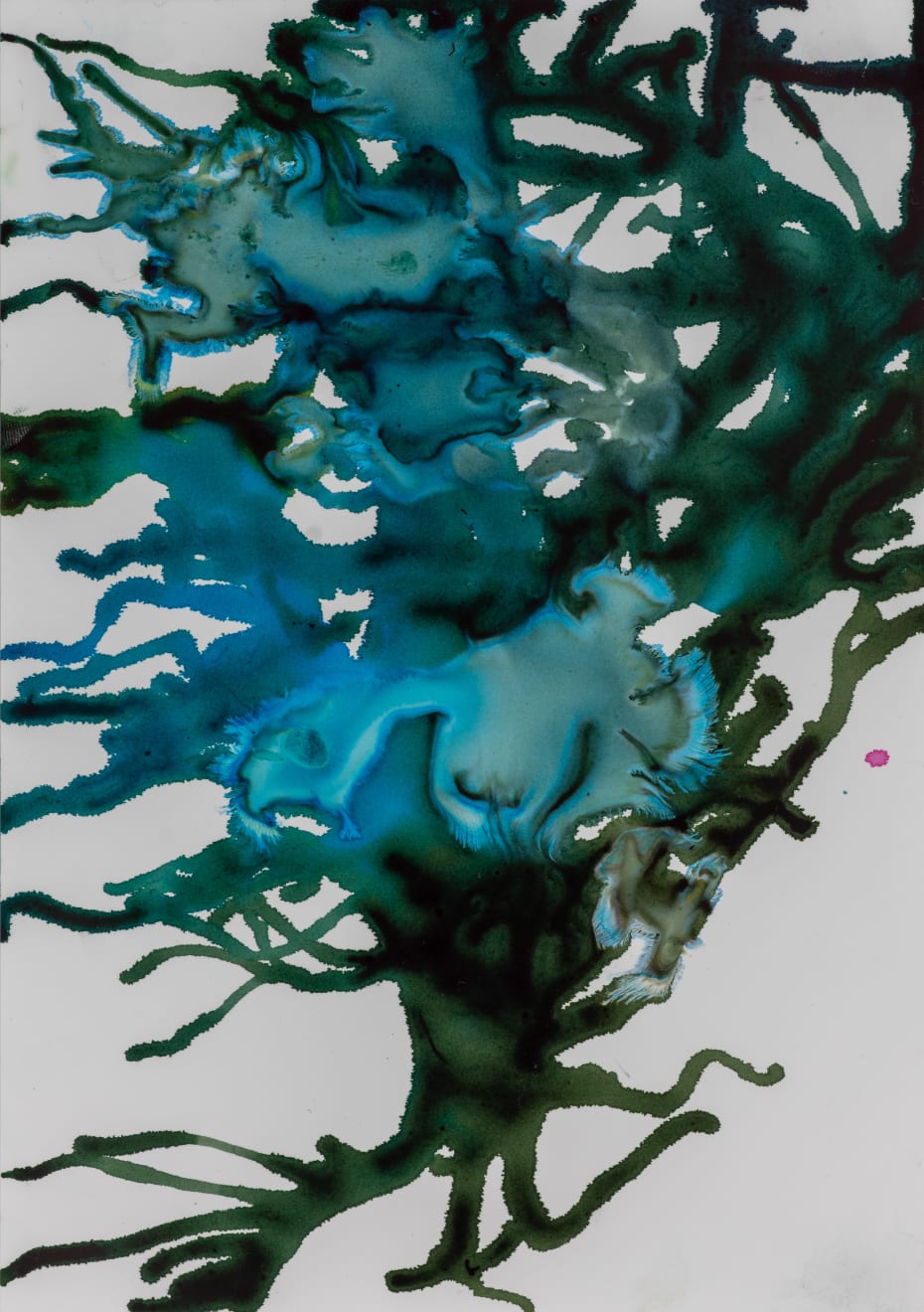 Sophie Hing Yee Cheung, CMYK Painting: Crystal, Tree and Human Nerves, 2024