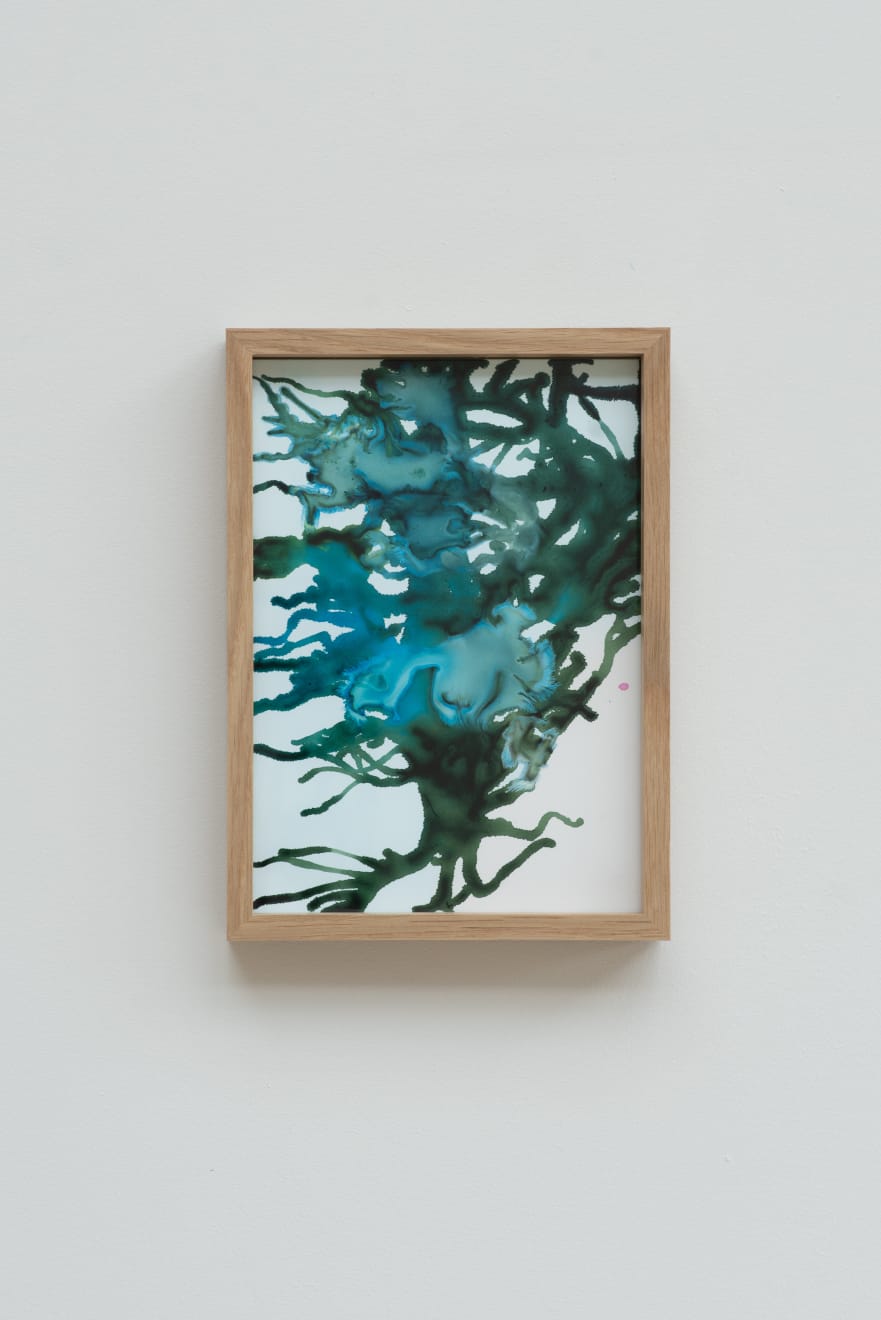 Sophie Hing Yee Cheung, CMYK Painting: Crystal, Tree and Human Nerves, 2024