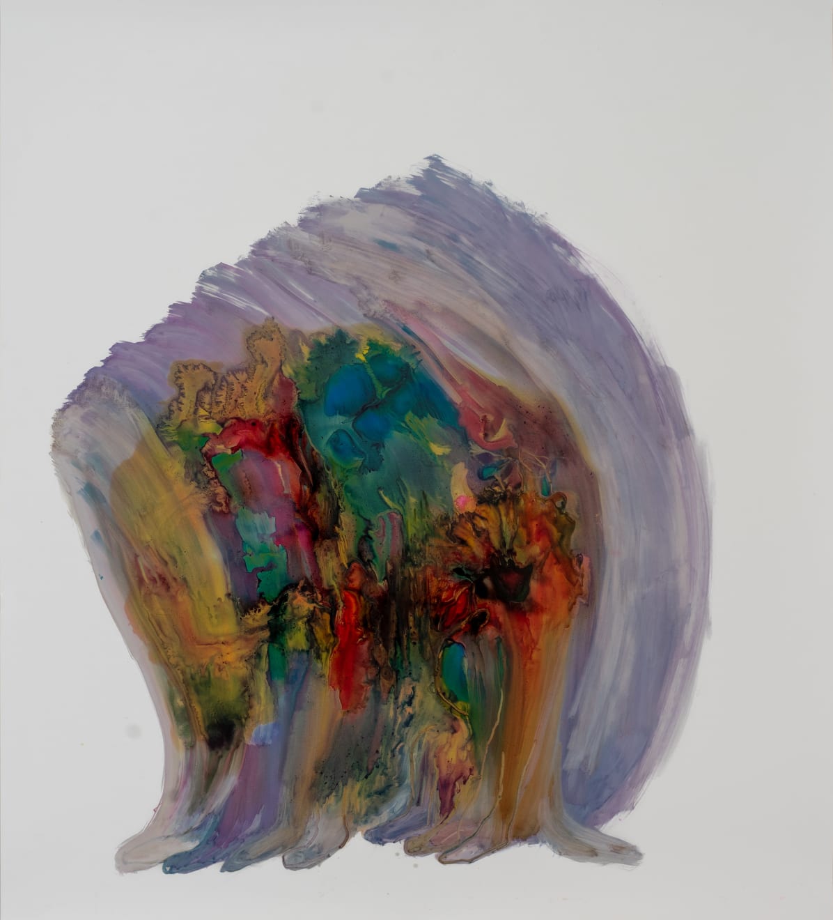 Sophie Hing Yee Cheung, CMYK Painting: Human Bodies Reflected in Tube Windows, 2024