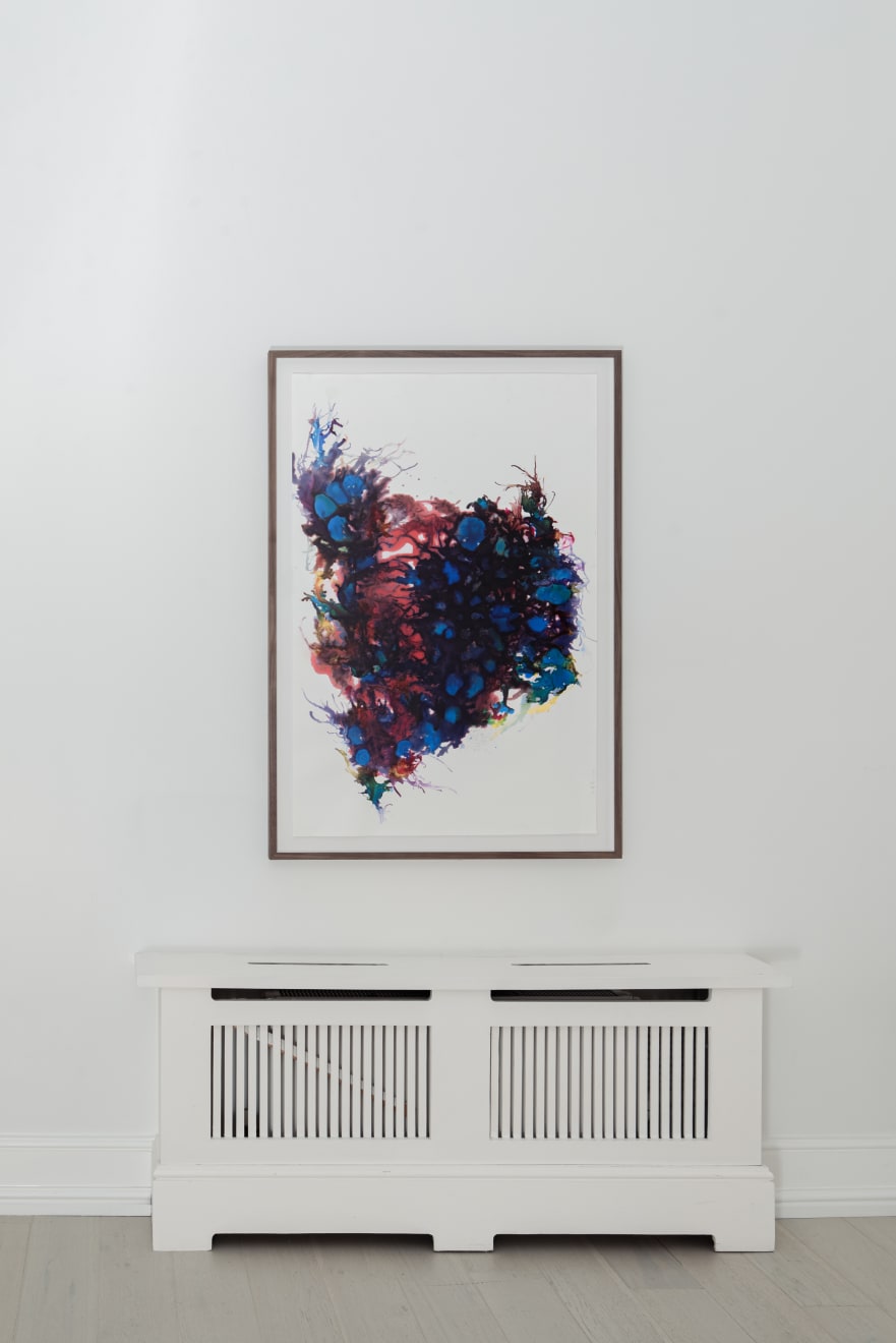 Sophie Hing Yee Cheung, CMYK Painting: Veins, Going Crazy, 2024