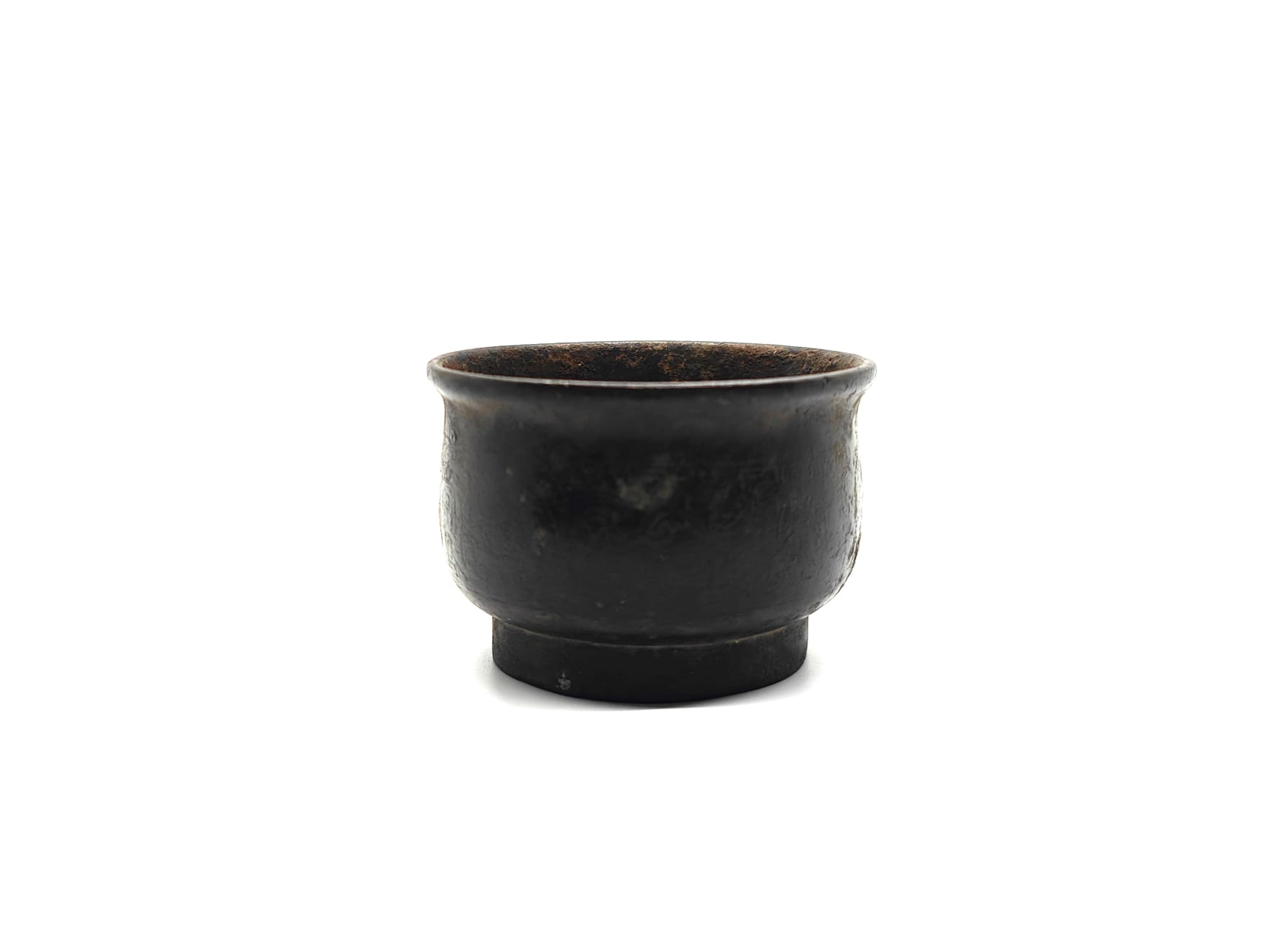 Chinese Antique, Bronze Cup With Engraving, Late Ming to Qing (17th–18th Century)