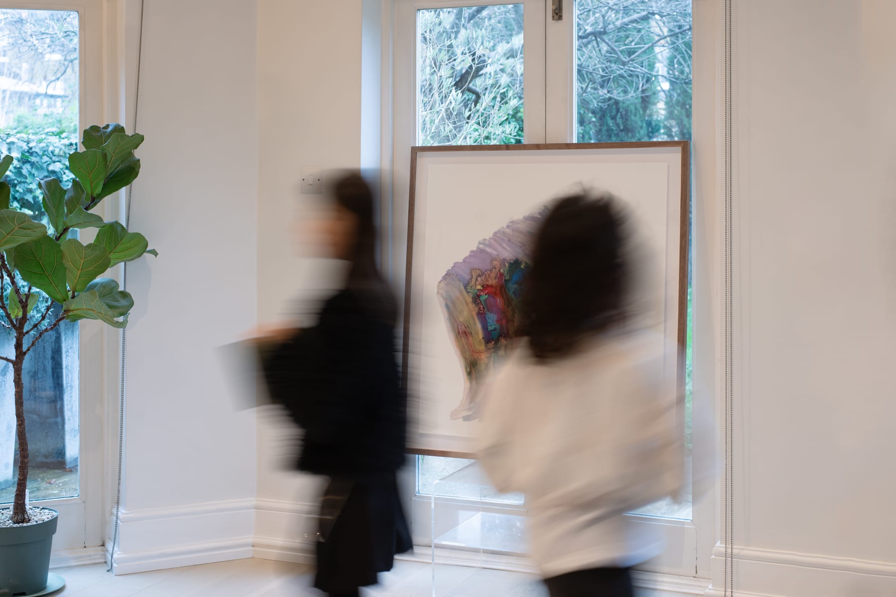 Sophie Hing Yee Cheung, CMYK Painting: Human Bodies Reflected in Tube Windows, 2024