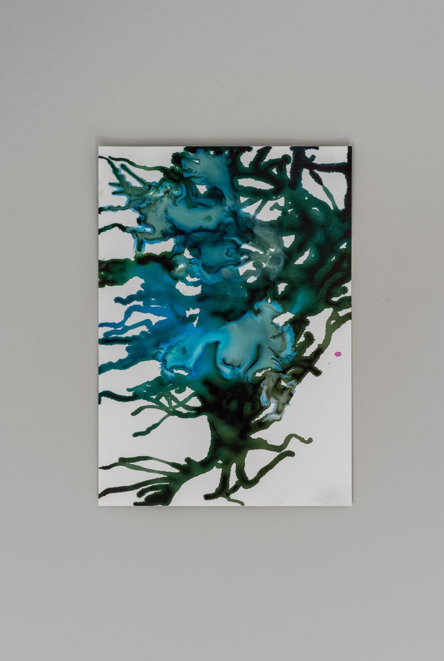 Sophie Hing Yee Cheung, CMYK Painting: Crystal, Tree and Human Nerves, 2024