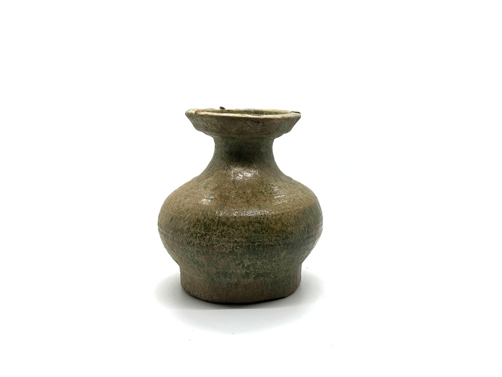 Chinese Antique, Green Glazed Hu Vessel, Han Dynasty
