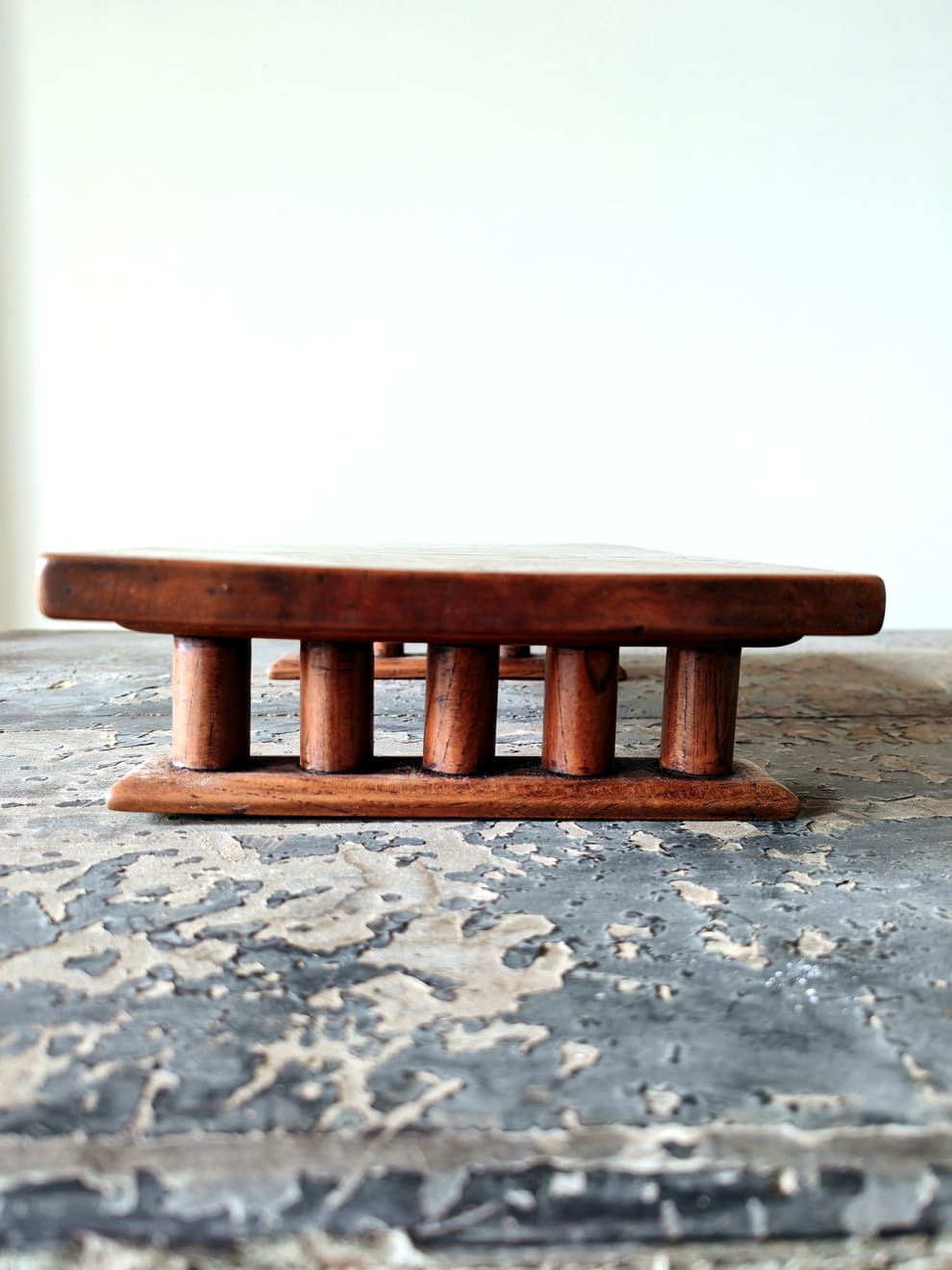 Chinese Antique, Wooden Headrest, 19th Century