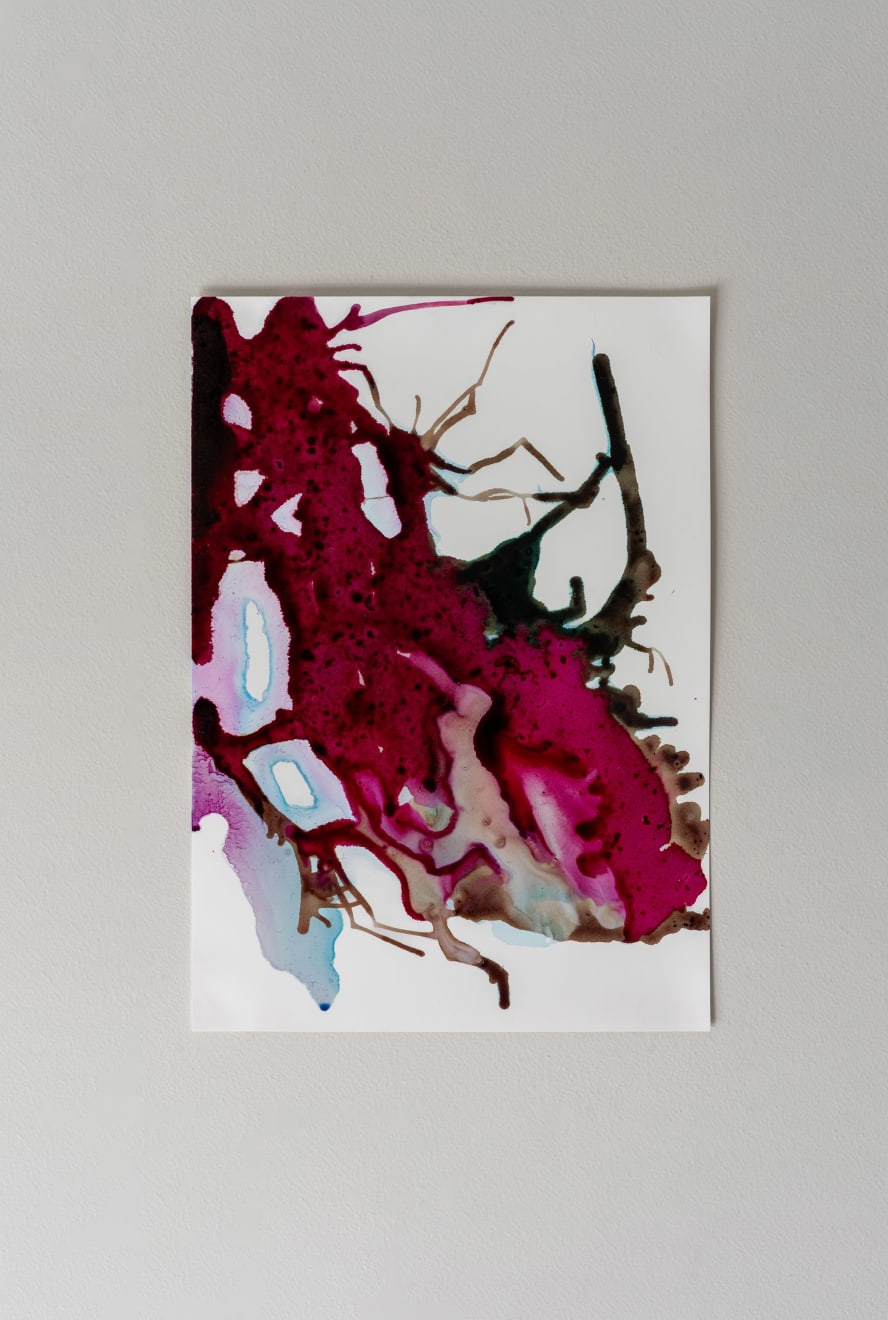 Sophie Hing Yee Cheung, CMYK Painting: Embodies Flower Bud as a Human Heart, 2024