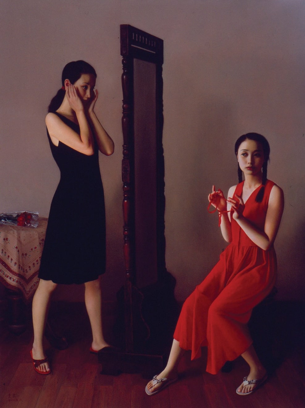 Li Guijun, Two Sided Mirror, 2000
