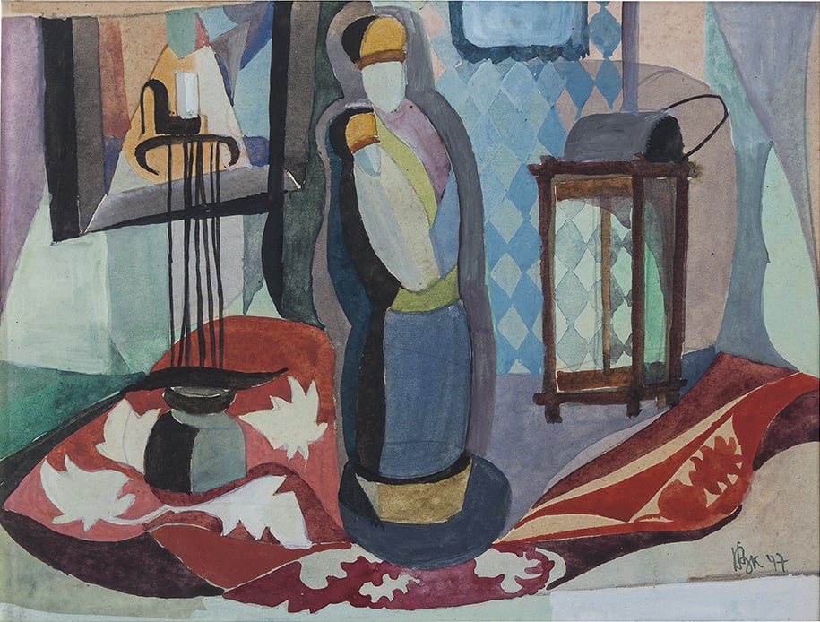 Sepp Baendereck, Estudo para Natureza Morta com Madonna, 1947