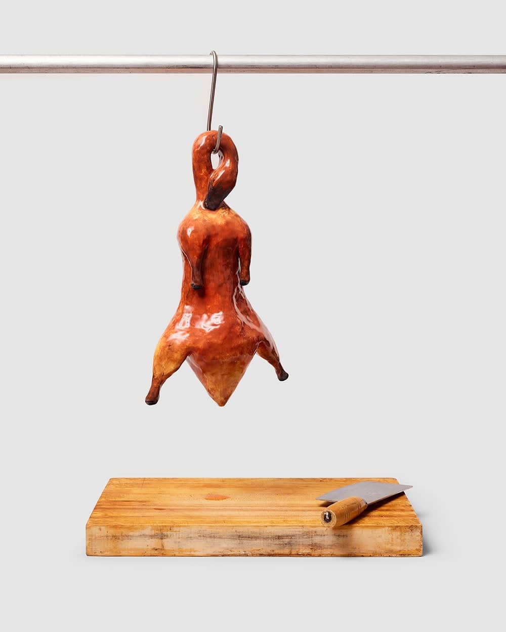Stephanie H. Shih, Window (Roast Duck, Cleaver, Cutting Board), 2020