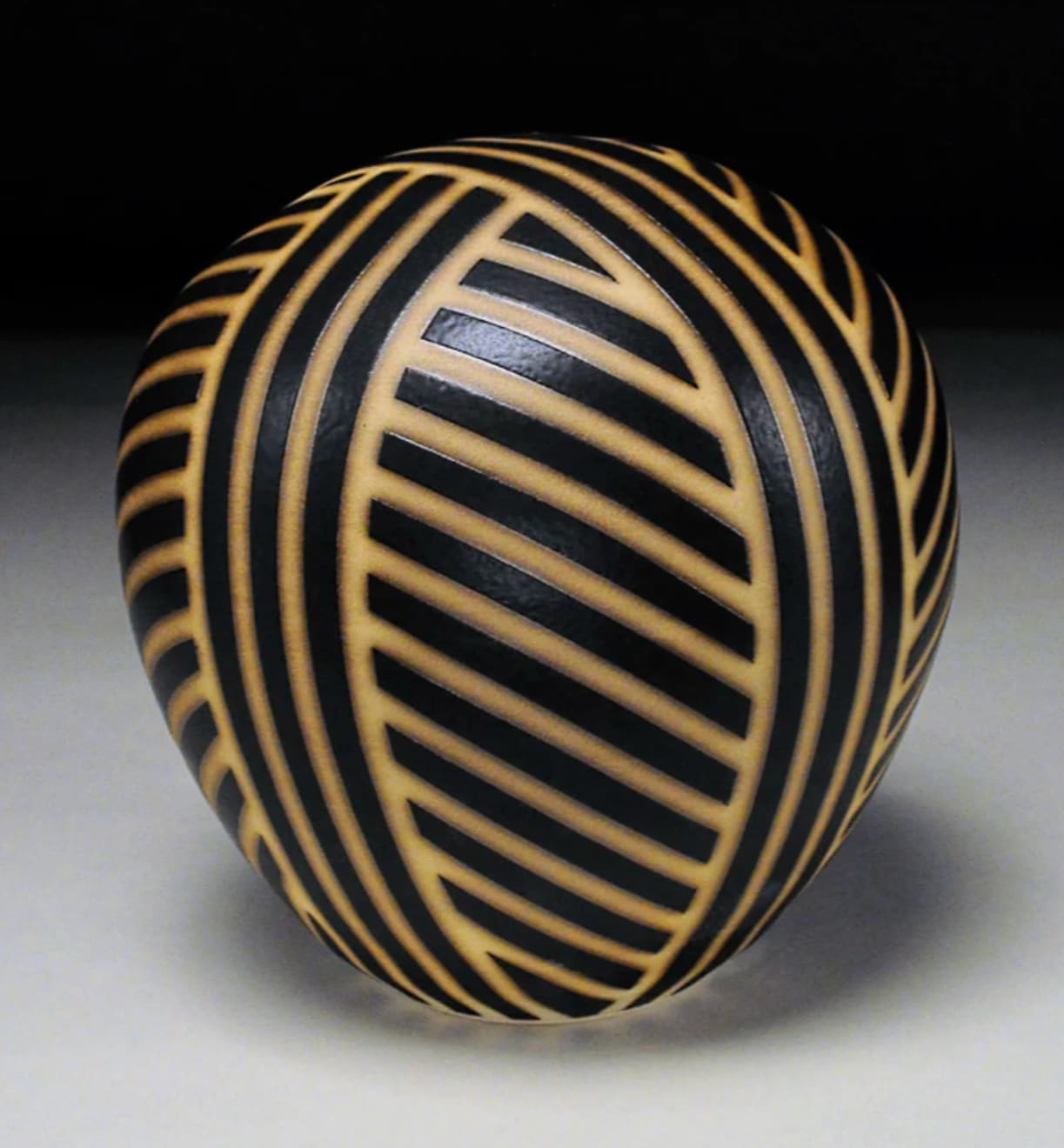 Basket Bottle white stoneware sculpture by slate gray gallery artist Nicholas Bernard