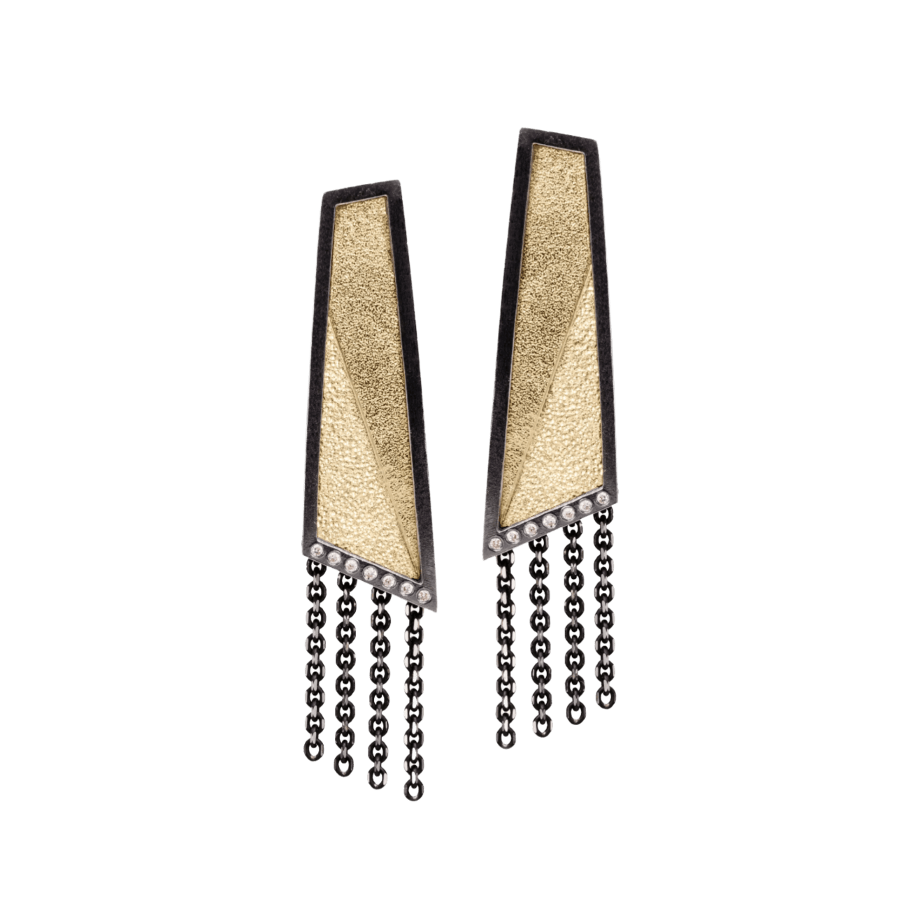 Elizabeth Garvin, Fringe Post Medium Taper Earrings