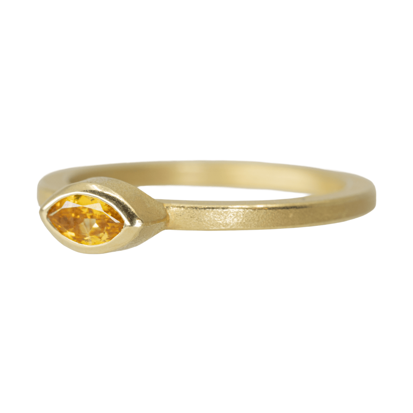 Barbara Heinrich, Yellow Marquise Sapphire Stacking Ring
