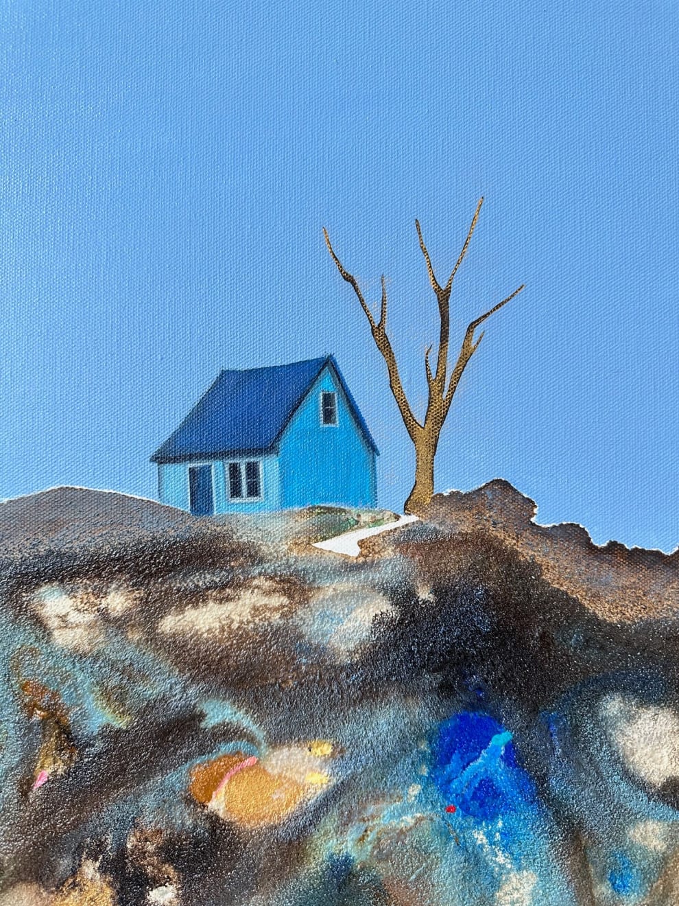 Marketa Sivek, Getting There (Blue Dusk/ Crescent Moon), 2024