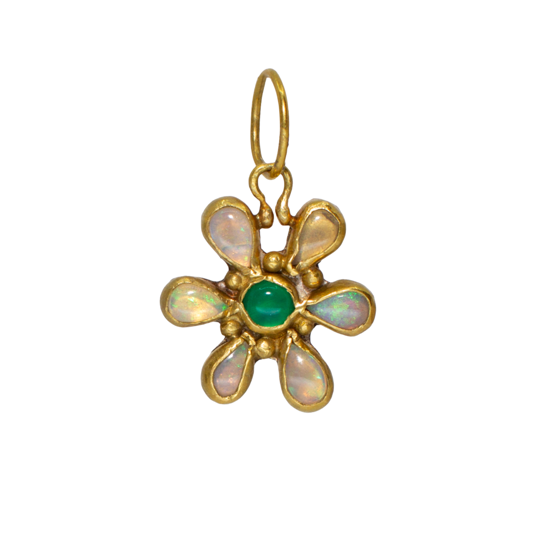 Green Garnet Pendant by Fringe Gallery studio jeweler Marki Knopp