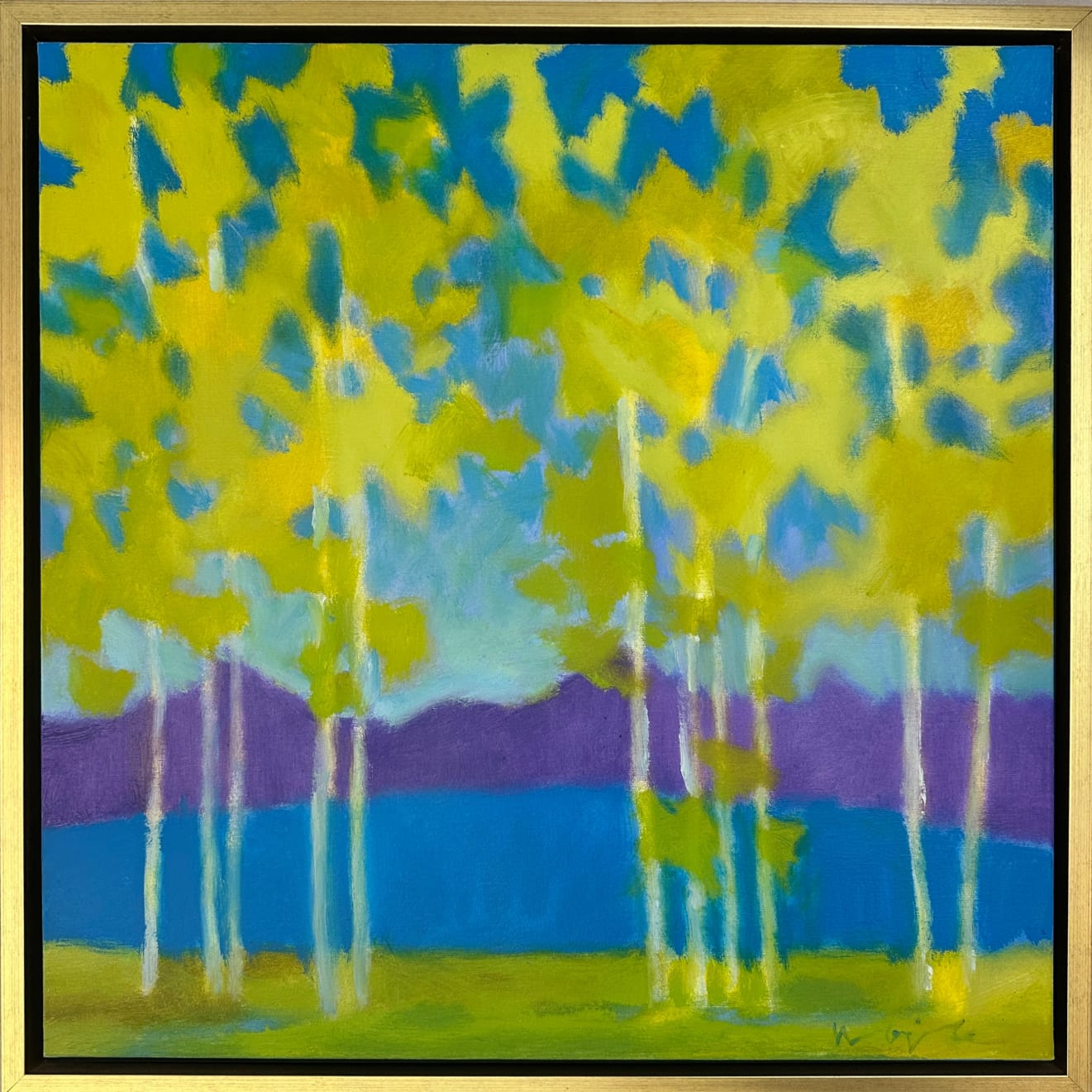 Spring Apgar, an oil abstract forest landscape by slate gray gallery artist Marshall Noice
