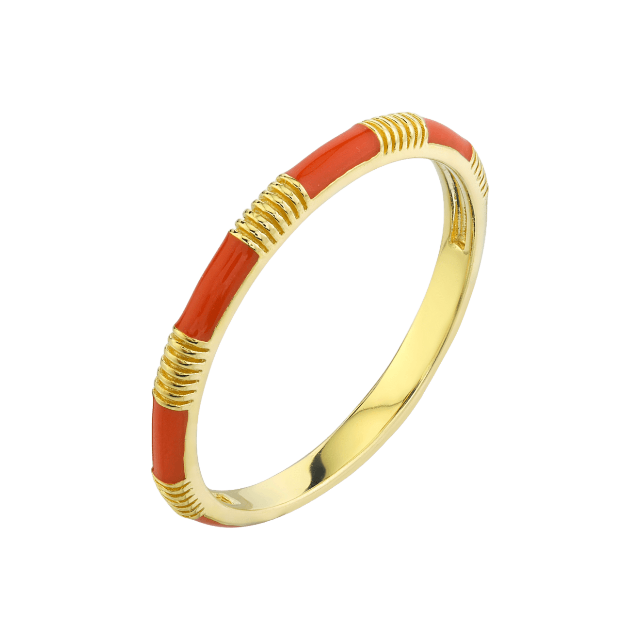 Sloane Street, Orange Enamel Ring