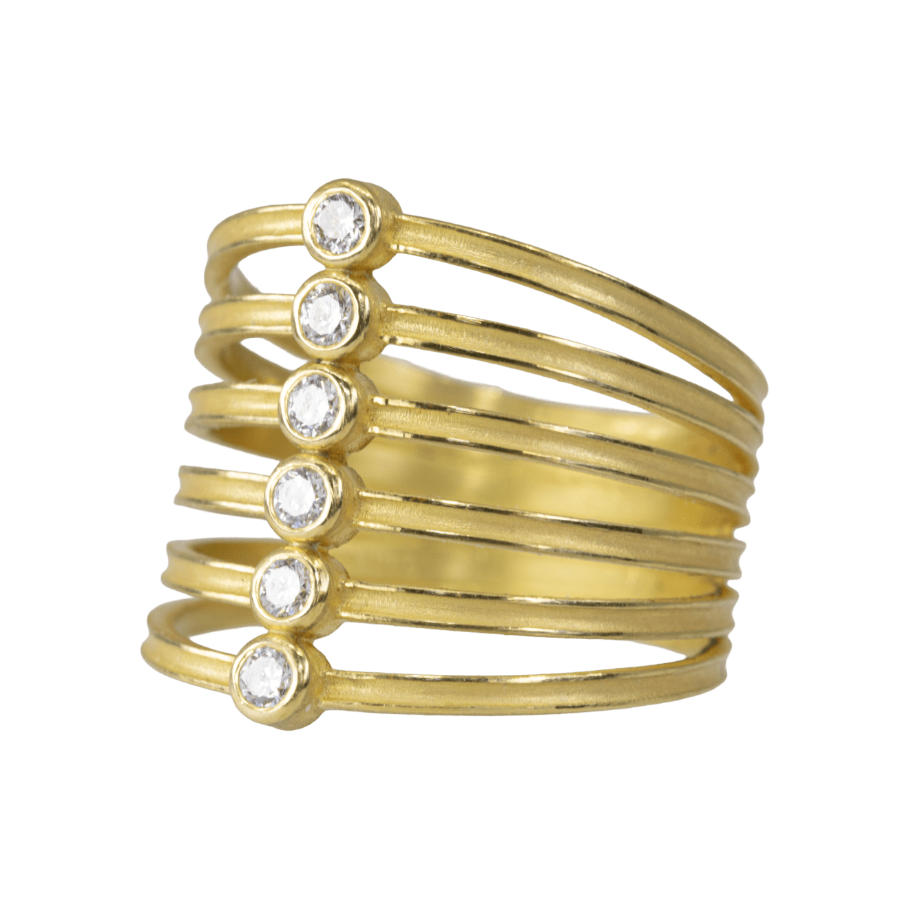 Barbara Heinrich, Zipper Ring with 6 Diamonds