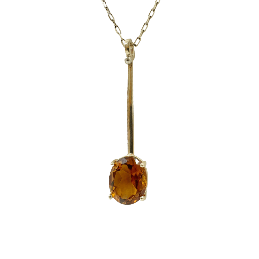 Long Golden South Sea Pearl Charm by Fringe Gallery studio jeweler Lauren Chisholm