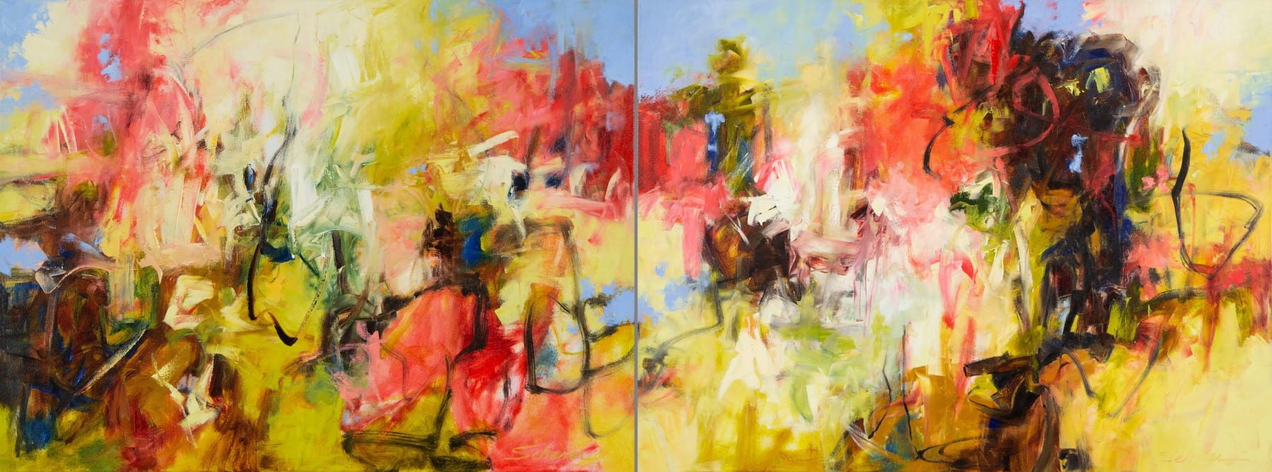 Karen Scharer, Wild Rose (Day 20) Diptych, 2013/2024