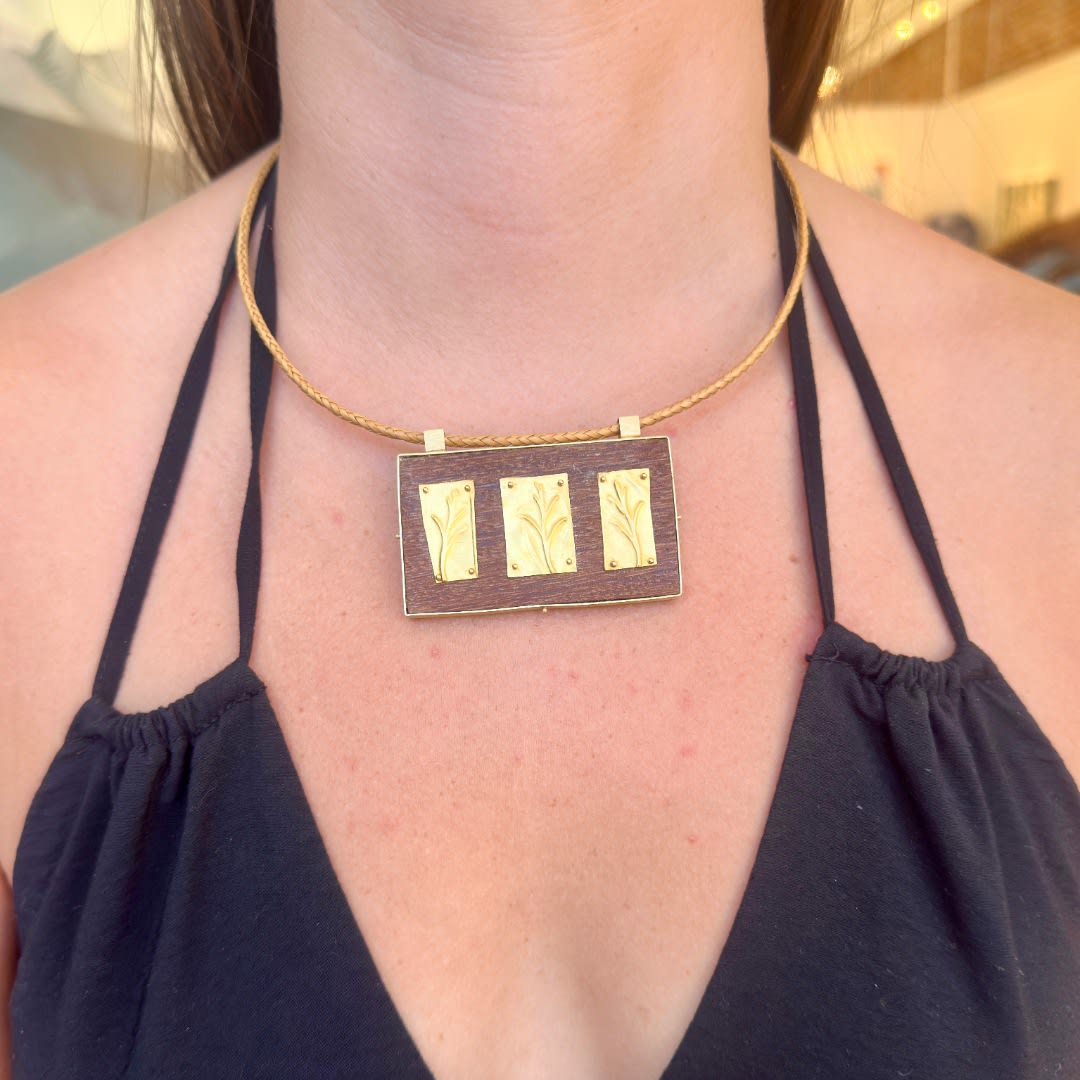 Sandra Frias, Straw Palm Necklace