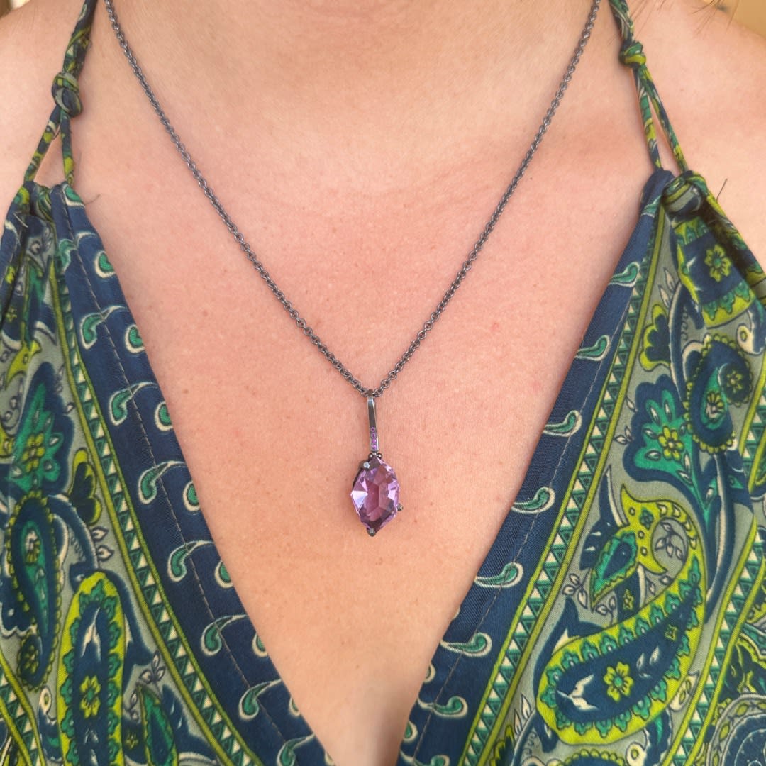 Elizabeth Garvin, Amethyst Facets Pendant