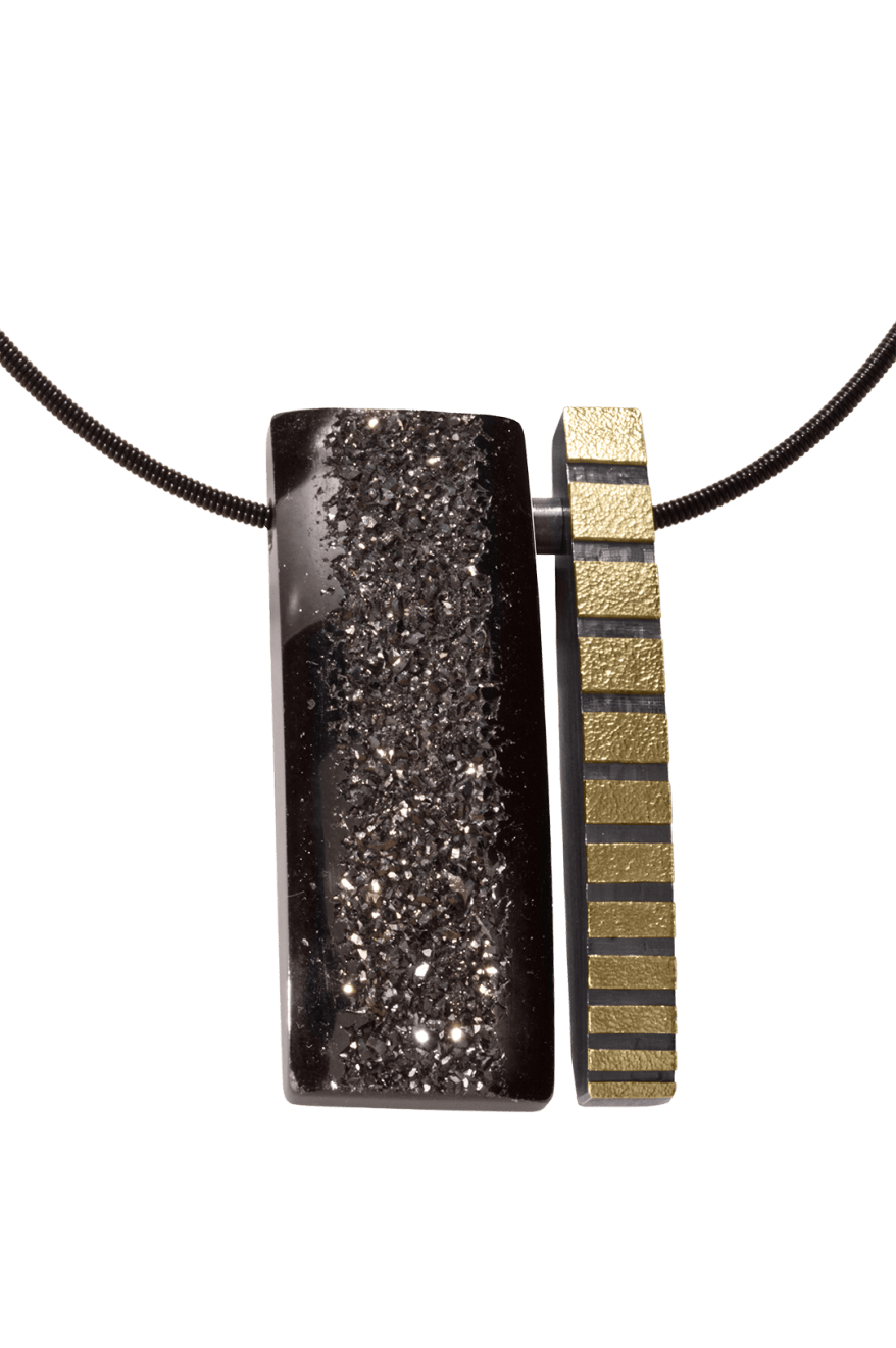 Elizabeth Garvin, Stripe Drusy Necklace