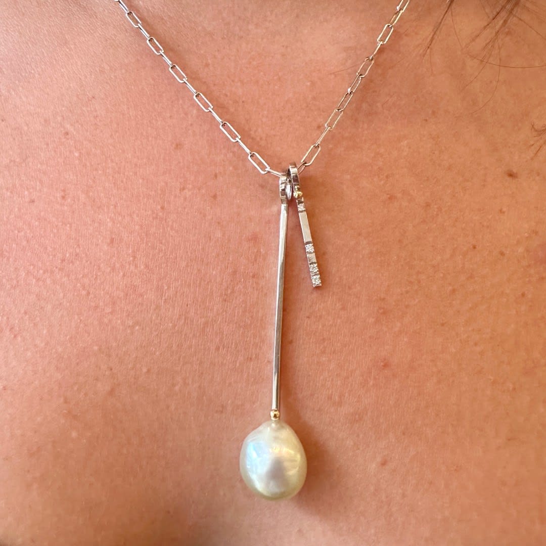 Lauren Chisholm, Long South Sea Baroque Pearl Charm