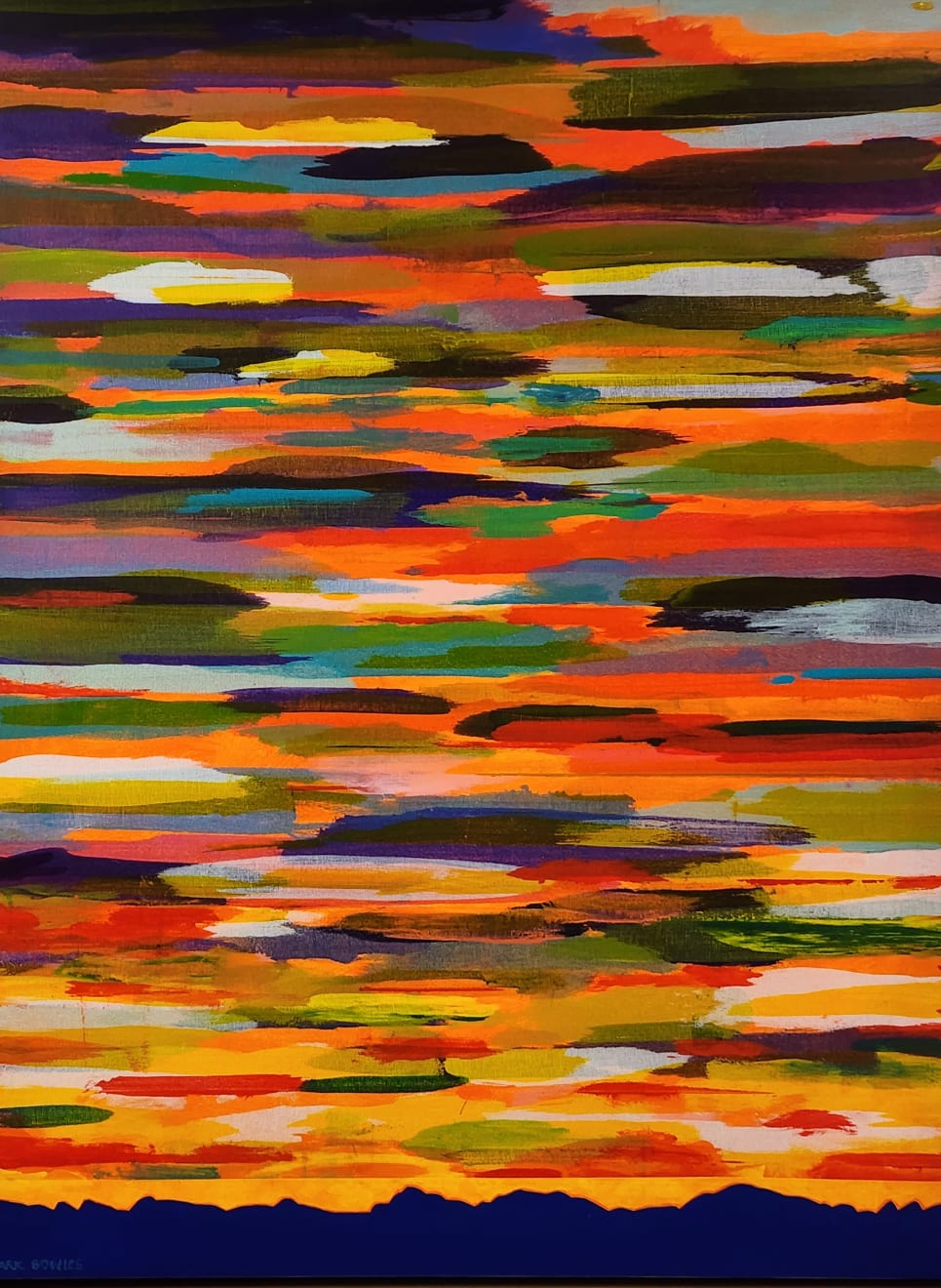 Acrylic abstract landscape painting by Fringe Gallery artist Mark Bowles