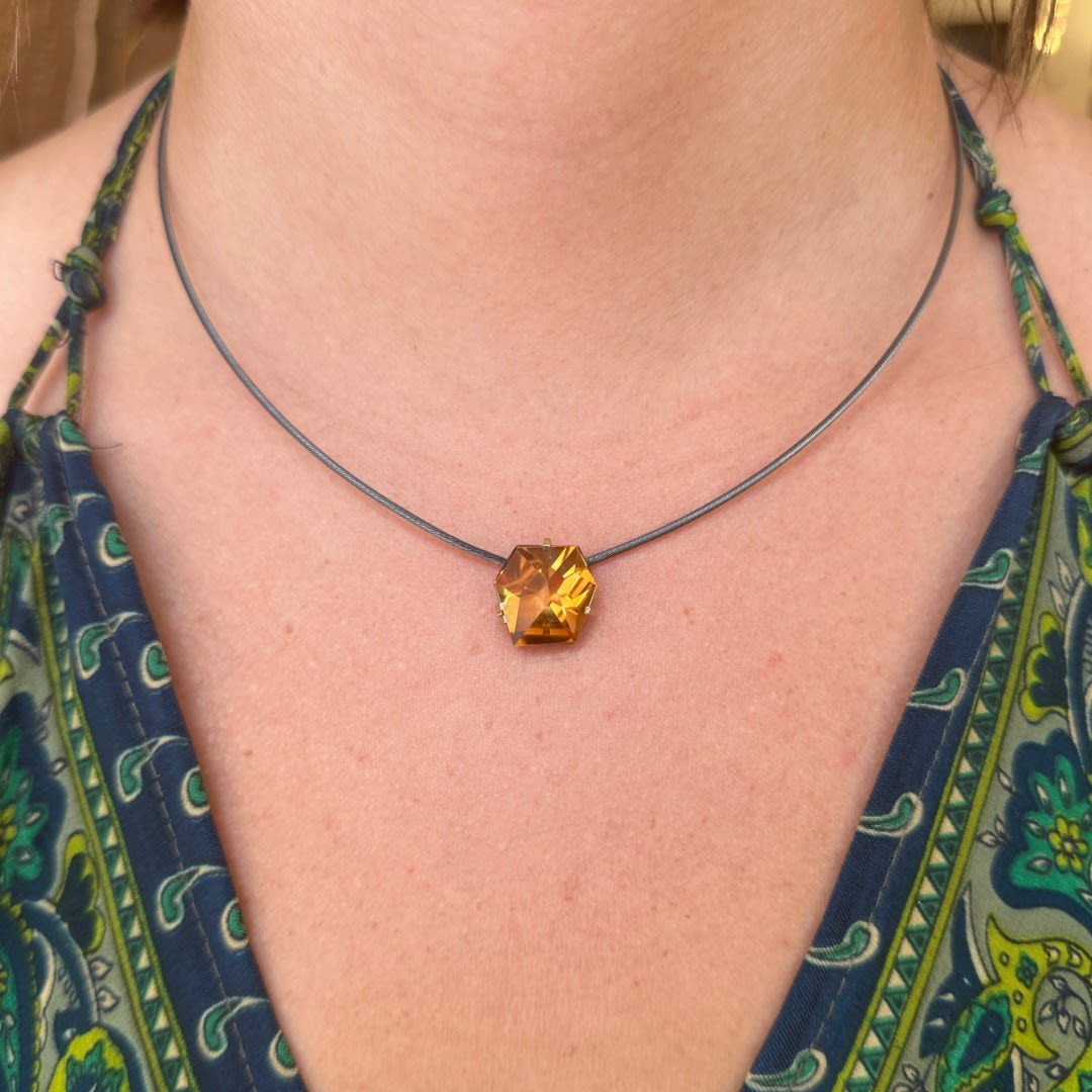 Elizabeth Garvin, Facets Necklace with Citrine