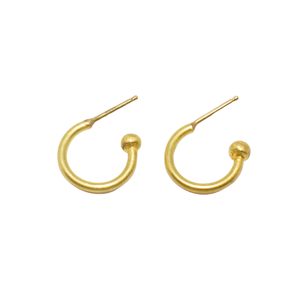 Turquoise Stud Earrings by Fringe Gallery studio jeweler Marki Knopp