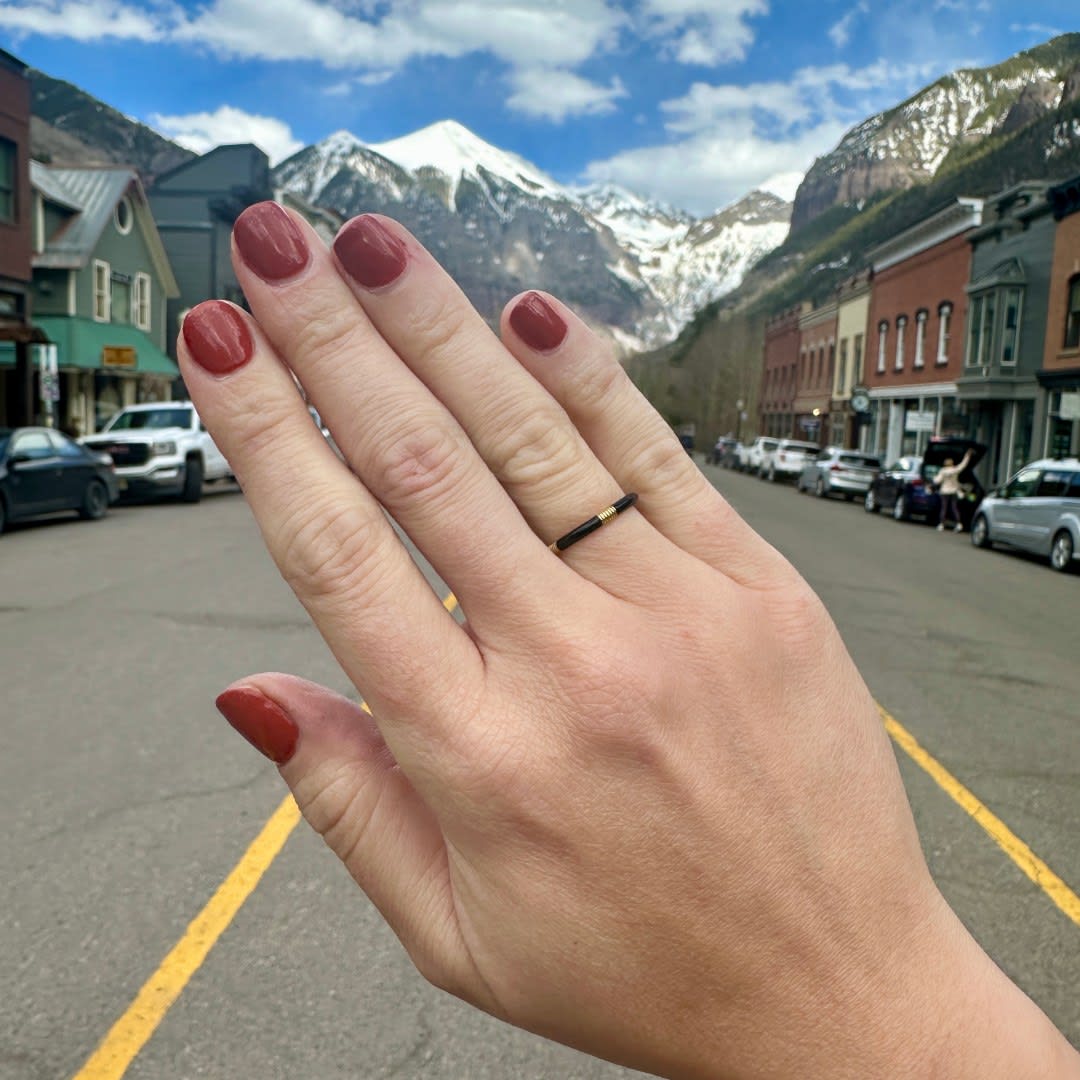 Sloane Street, Black Enamel Ring
