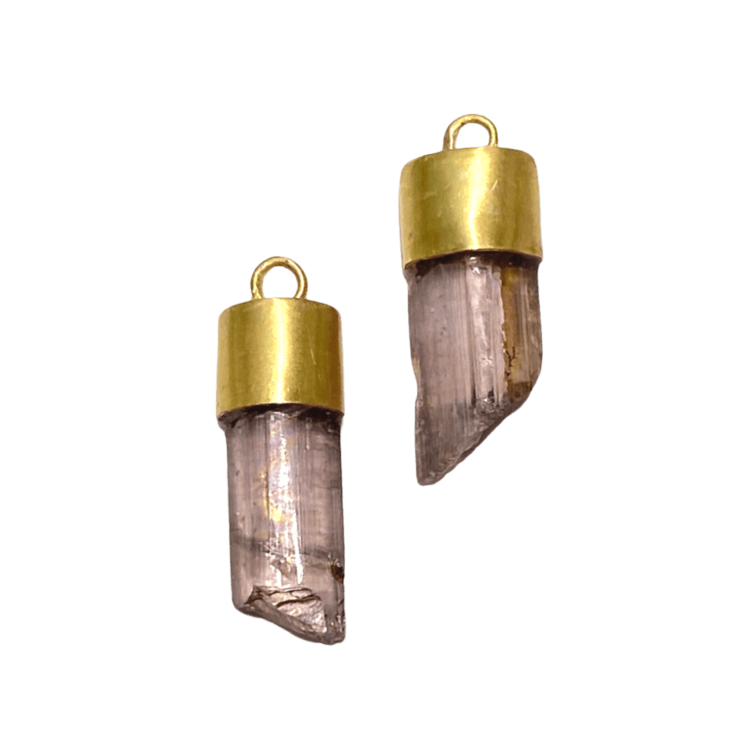 Diaspore Crystal Drops by Fringe Gallery studio jeweler Marki Knopp