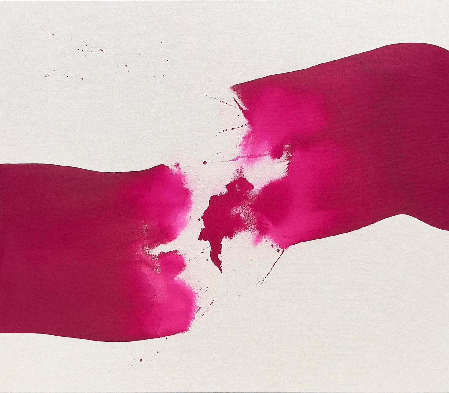 Andrew Faris abstract watercolor painting in magenta