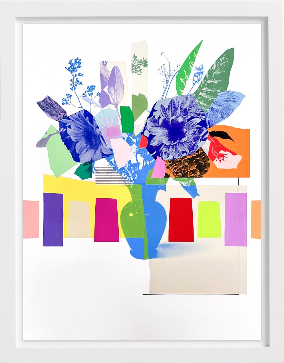 Emily Filler, Paper Bouquet (Blue & Green Vase) , 2025