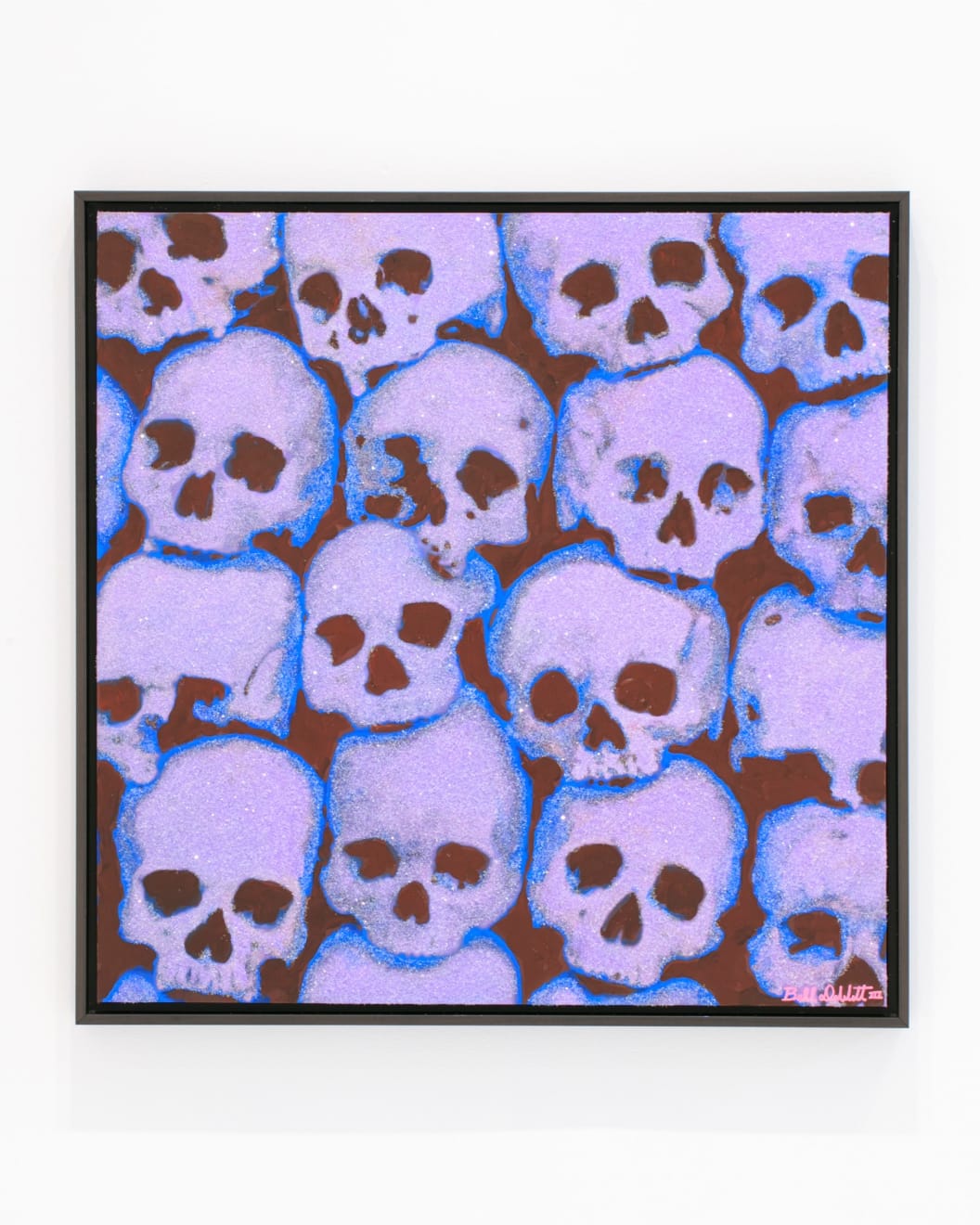 Bill DeWitt, Skulls (Purple On Brown), 2024