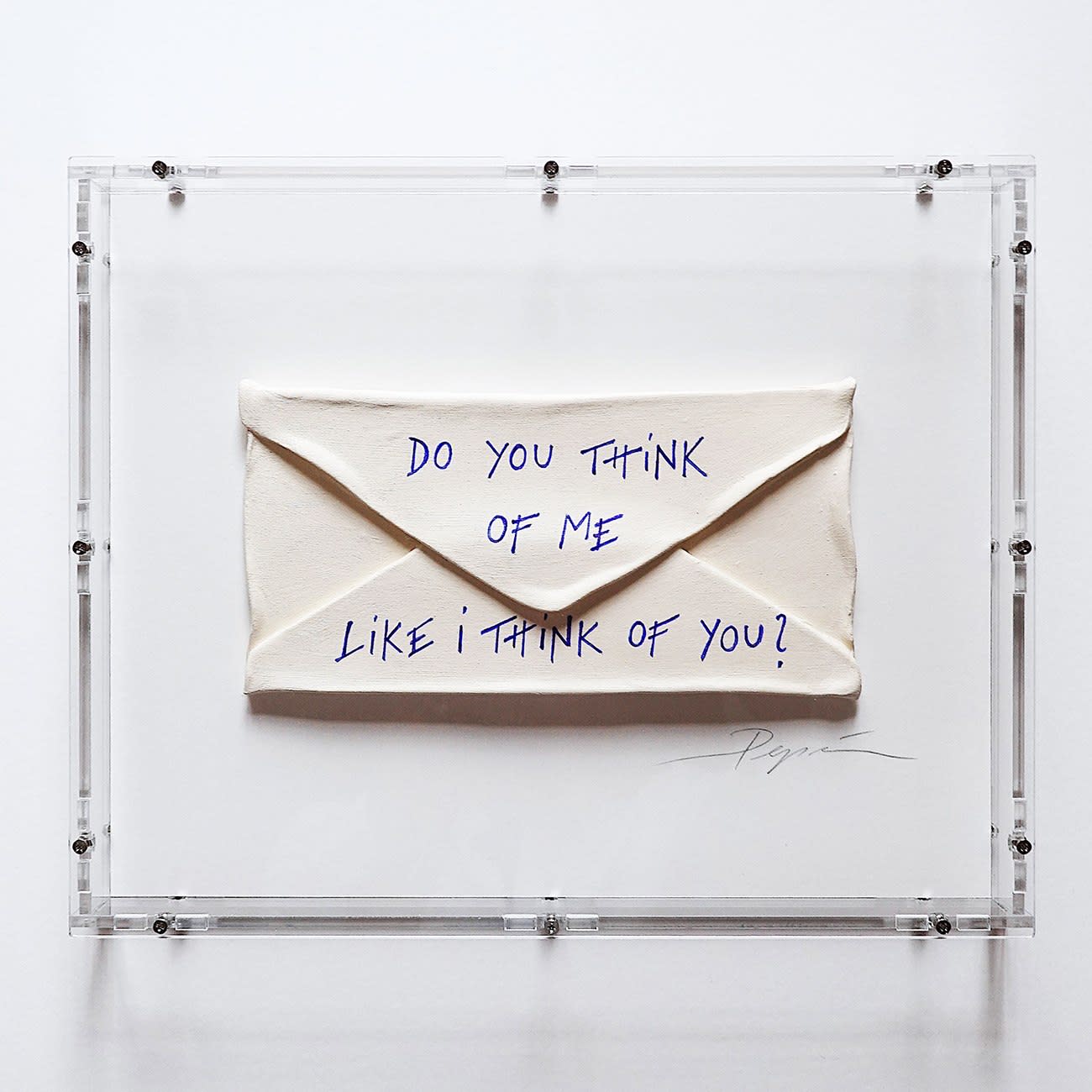 Pepi Erdbories love letter envelope sculpture