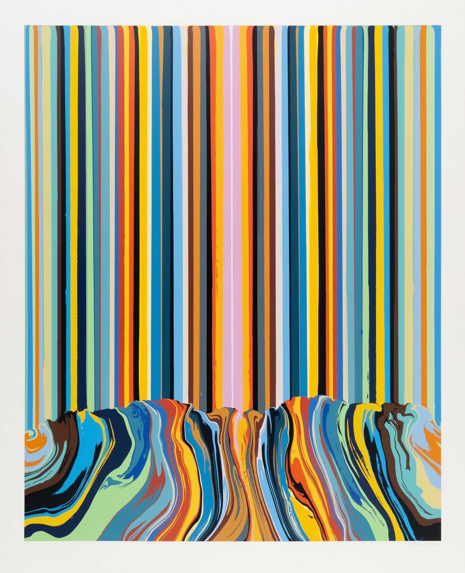 Ian Davenport, Pathway (Turquoise), 2024