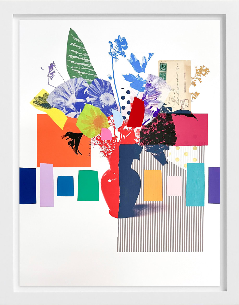 Emily Filler, Paper Bouquet (Pink Hydrangea & Stripes), 2025