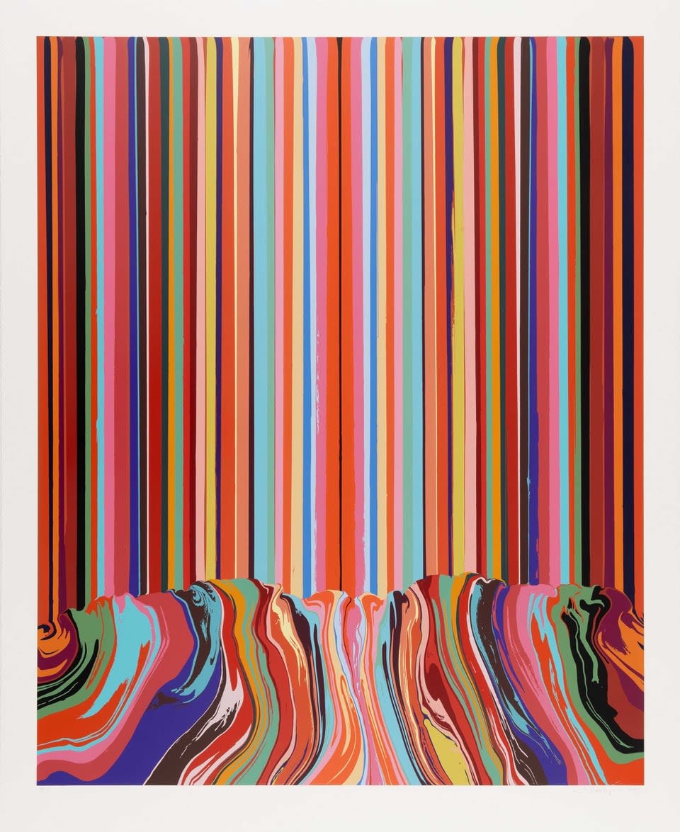 Ian Davenport, Pathway (Red)`, 2024