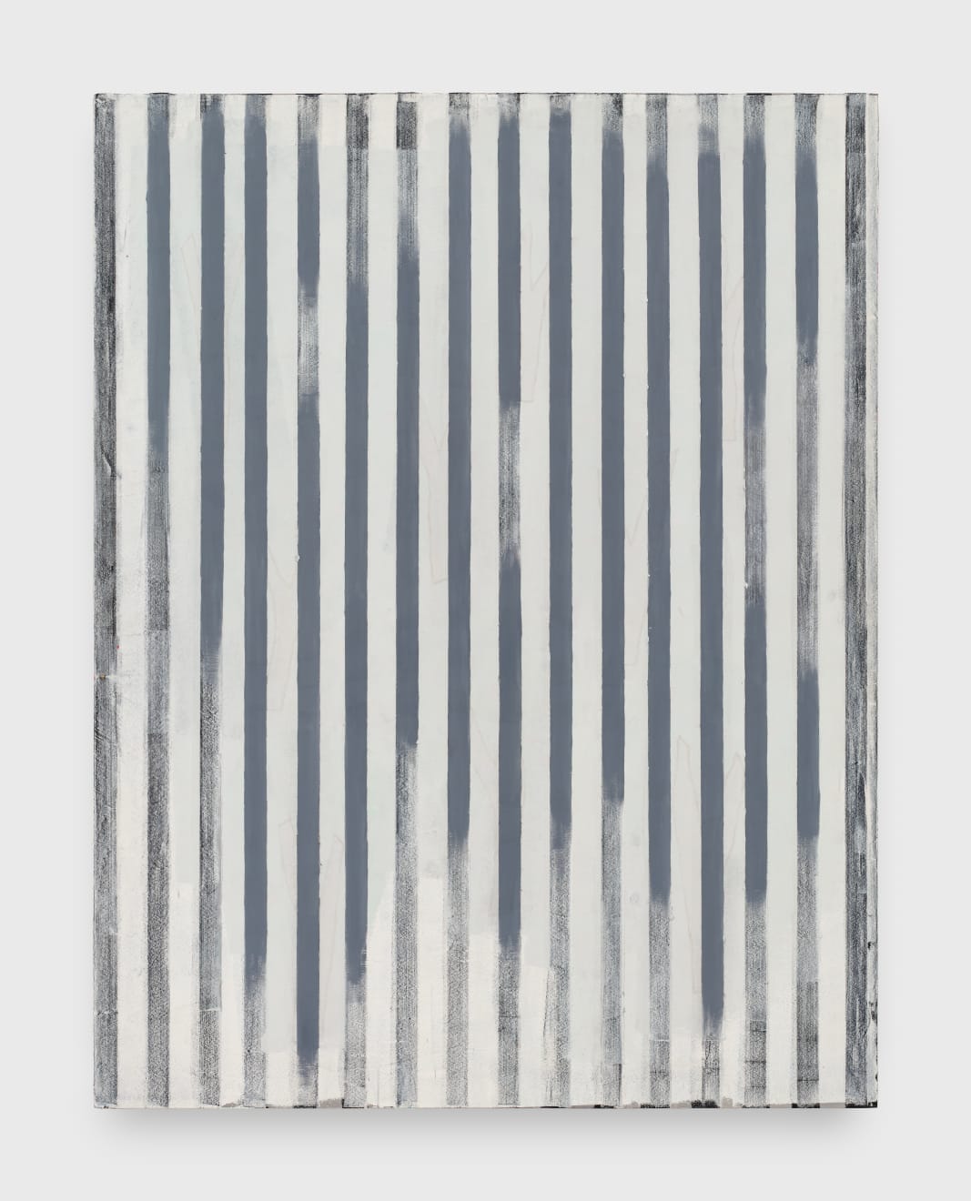 Brian Sharp, Untitled (grey / white stripes, tree cover), 2016, 2025