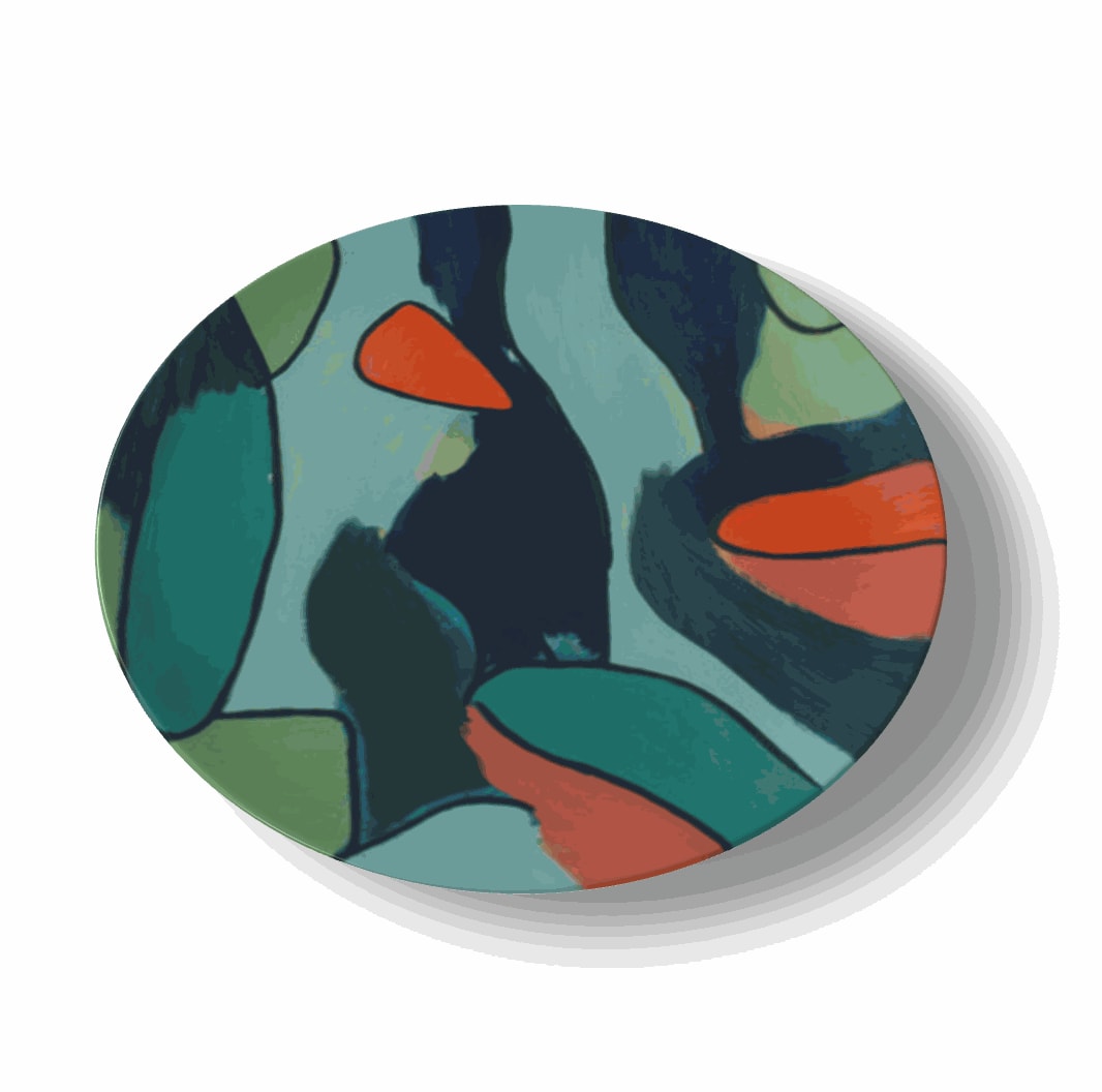 by Ohne Titel, Je ne fais que mentir, c’est la vérité [MP China Plates], 2023