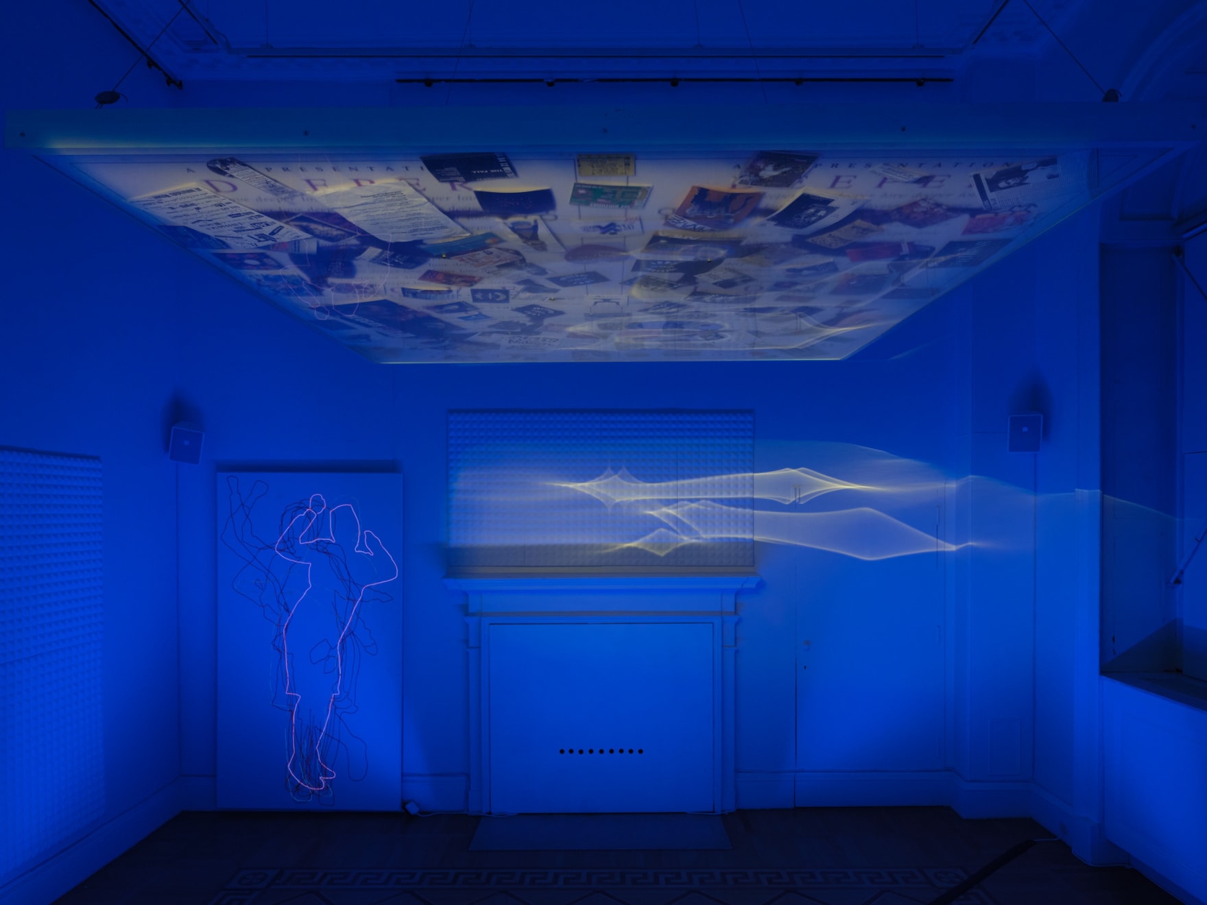 A person of indeterminate gender moves freely across the room