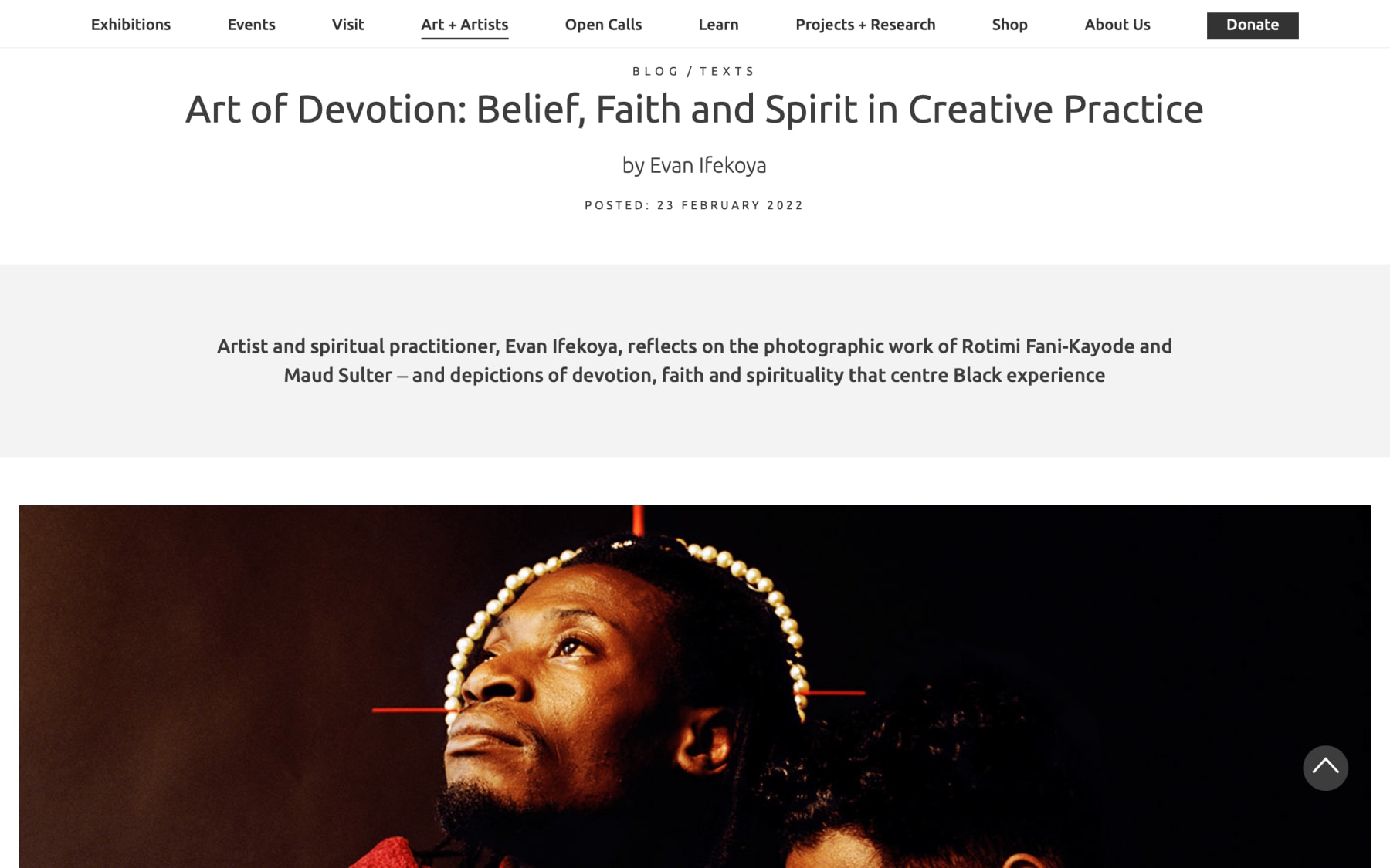Art of Devotion: Belief, Faith and Spirit in Creative Practice, 2022
