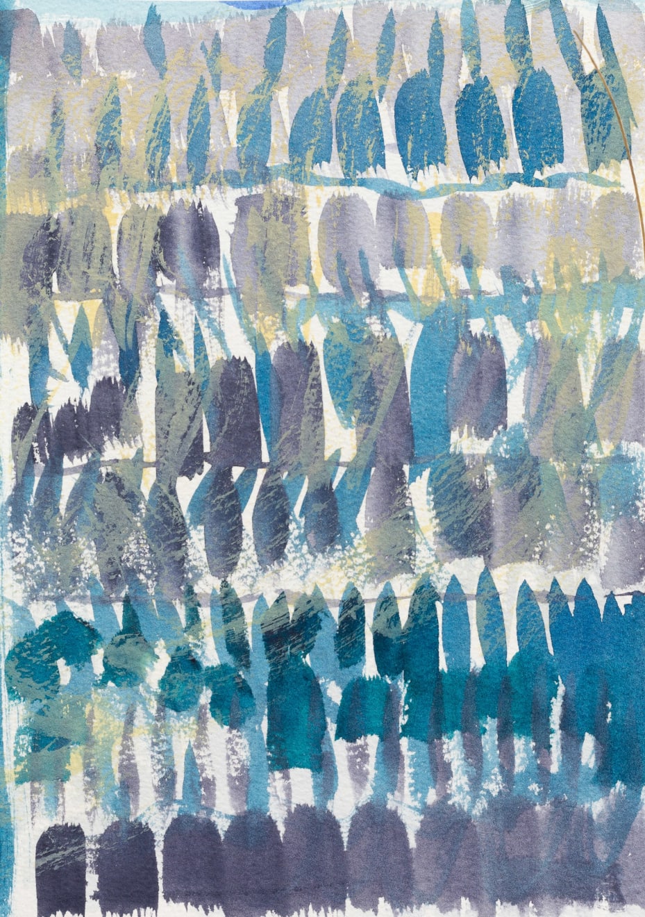 Sandra Bushby, Studies for Blue fleur, 2024