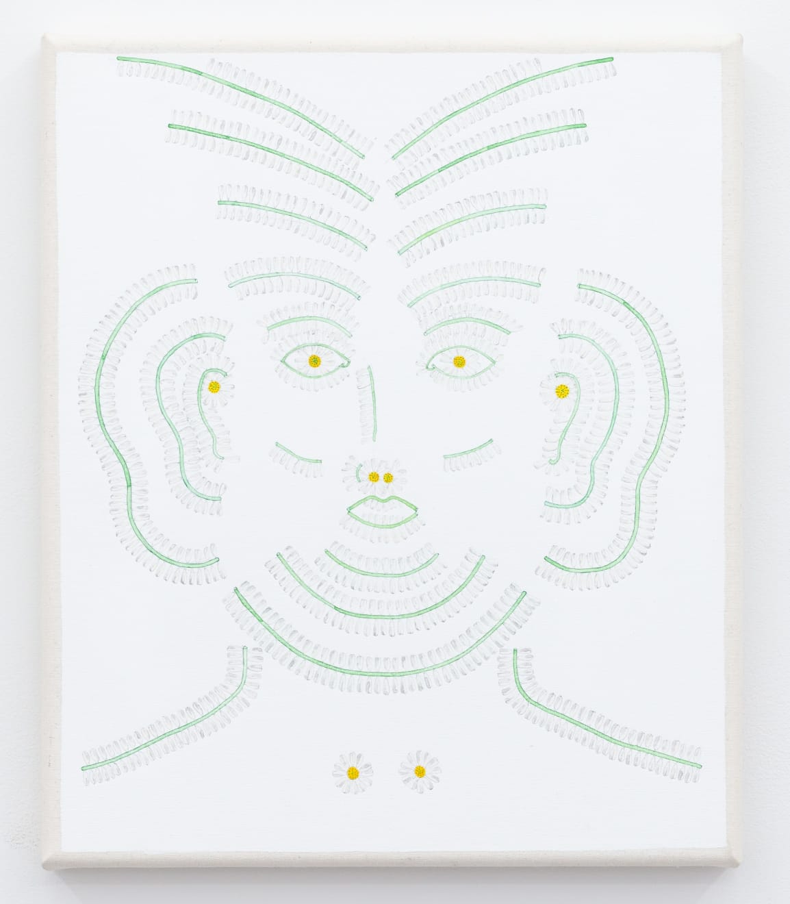 Zina Swanson, Daisy Bust (white ray and yellow disc), 2020