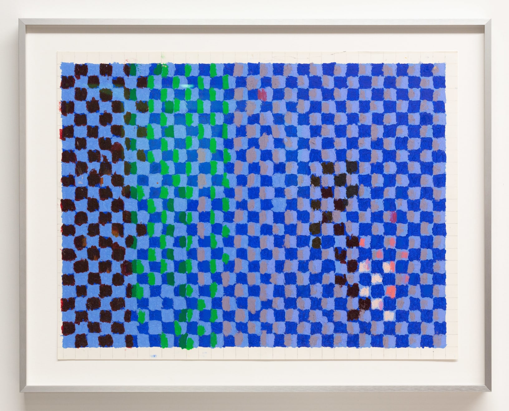 Martyn Reynolds, Blue grid painting, 2020