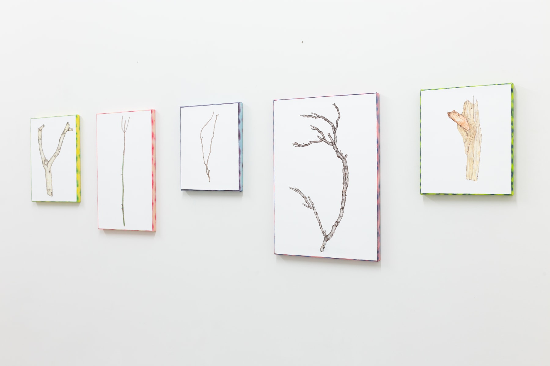 Zina Swanson, All My Sticks Have Auras (Ground - Yellow, Radiating - Green), 2021