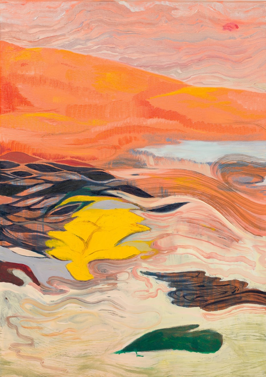 Henry Curchod, One gold leaf in a wind stack, 2020