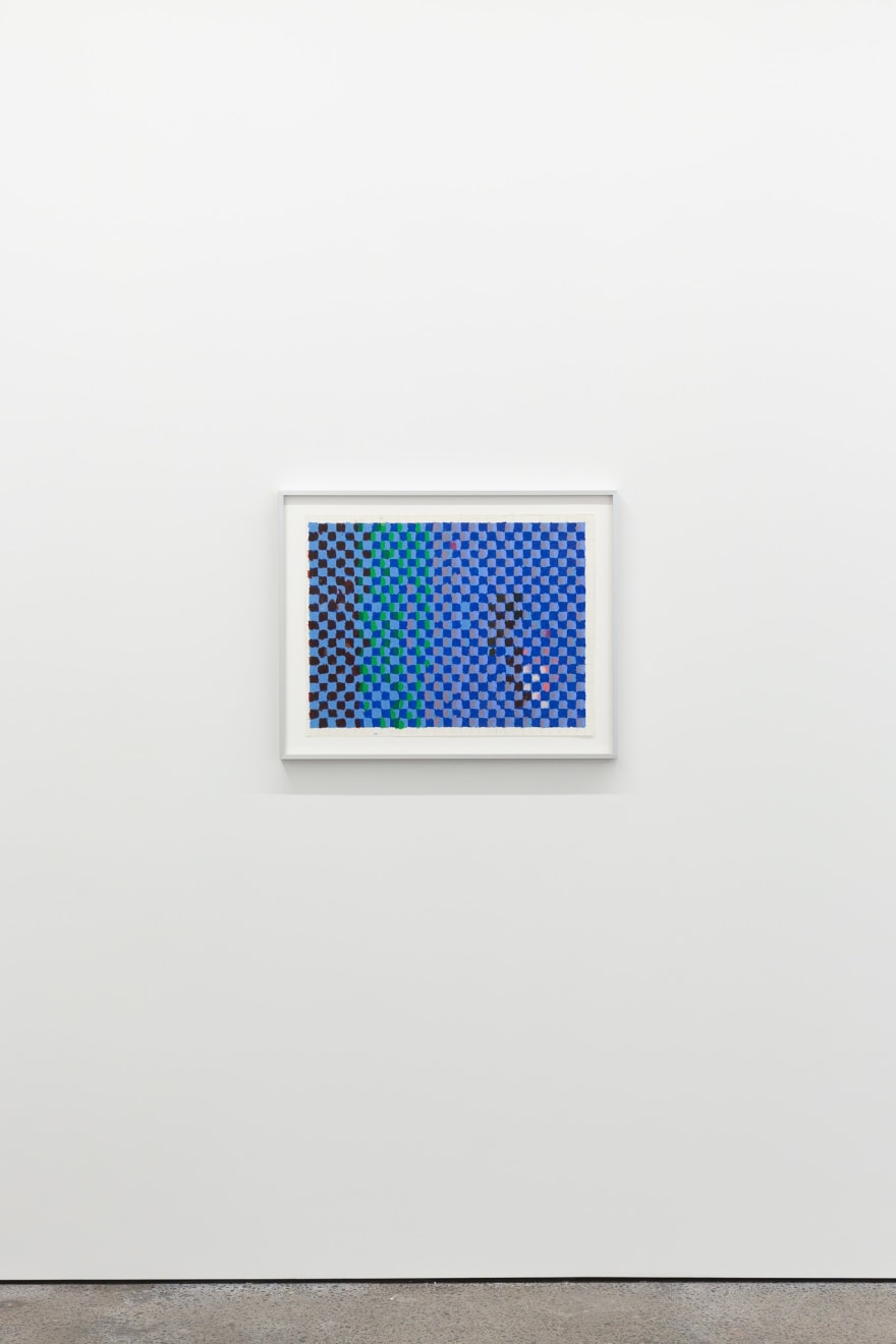 Martyn Reynolds, Blue grid painting, 2020